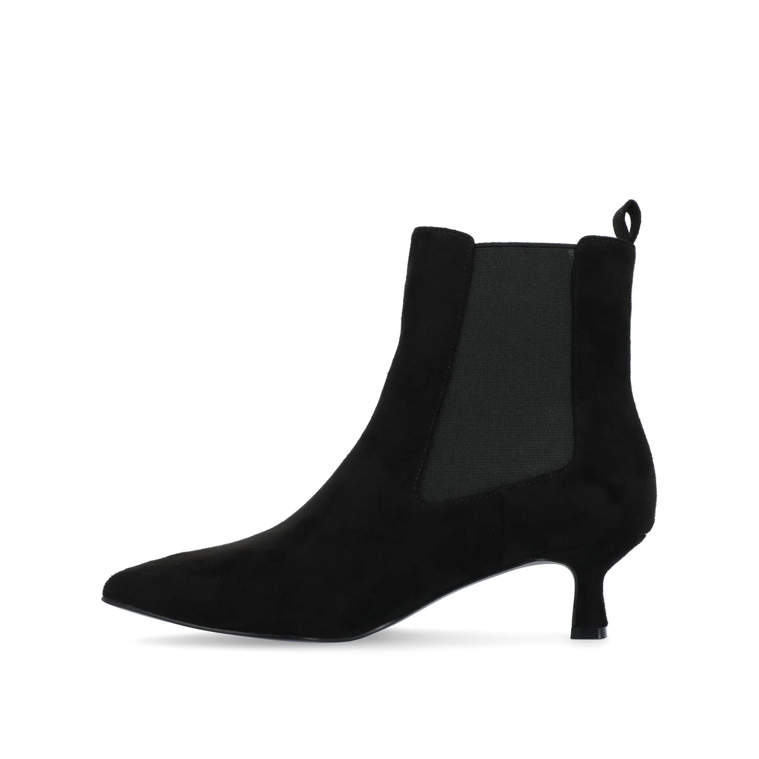 TENLEE CHELSEA BOOTIES IN WIDE - Black Faux Suede - Image 3