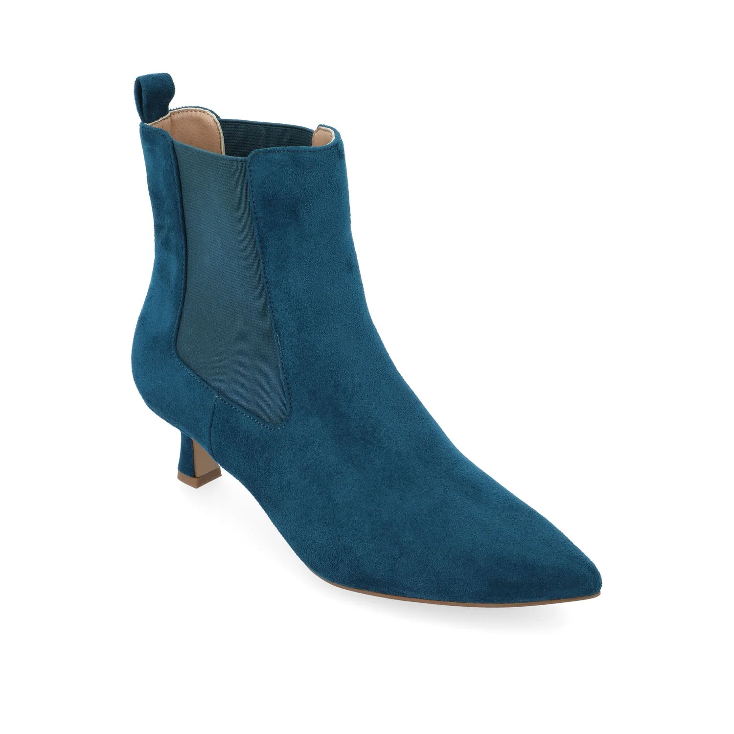 TENLEE CHELSEA BOOTIES IN WIDE - Blue Faux Suede - Image 2