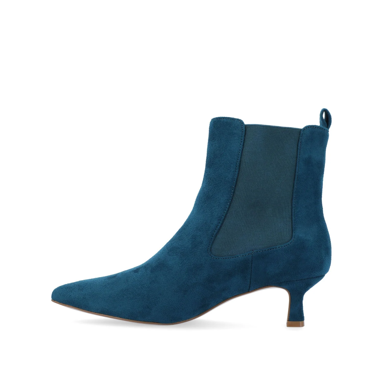 TENLEE CHELSEA BOOTIES IN WIDE - Blue Faux Suede - Image 3