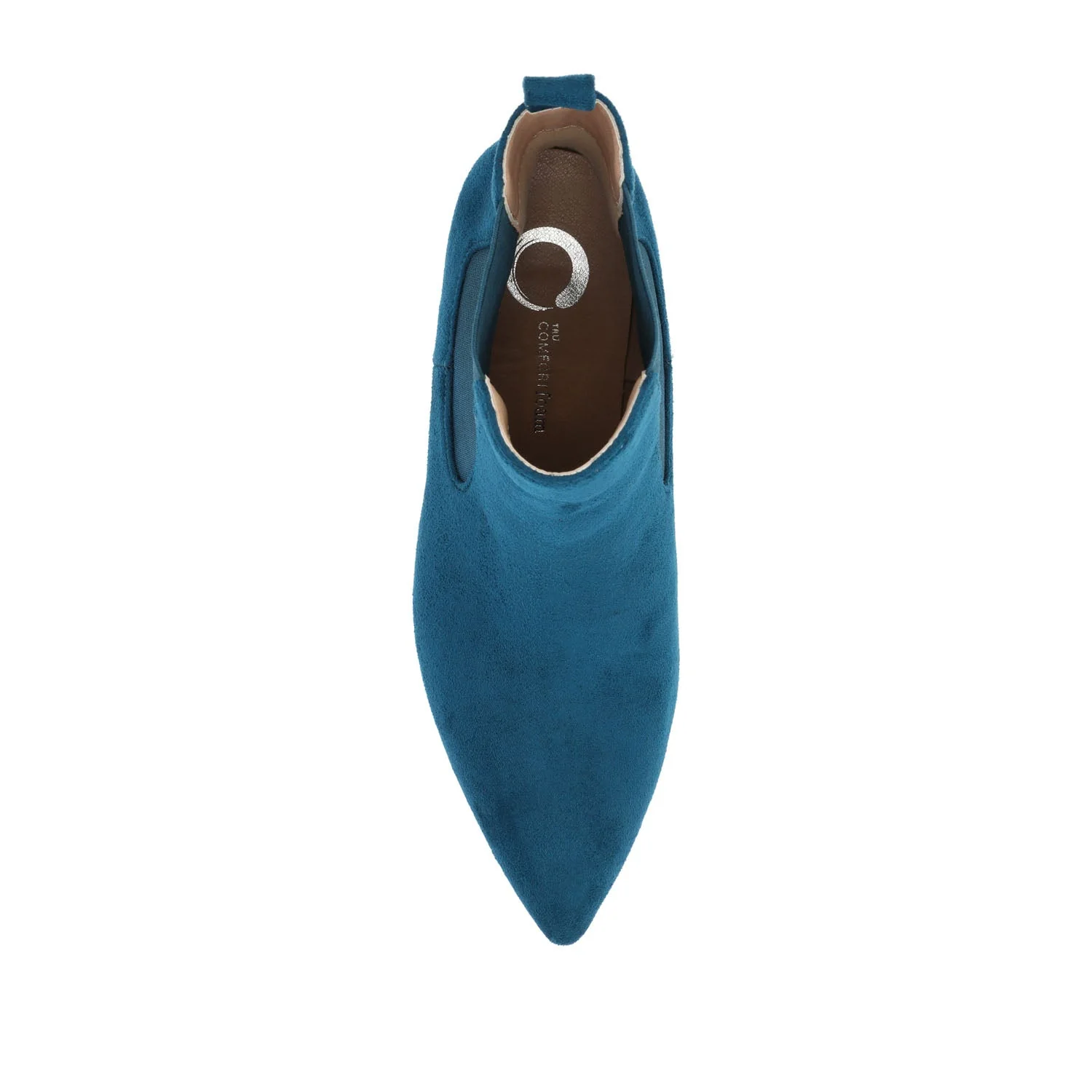 TENLEE CHELSEA BOOTIES IN WIDE - Blue Faux Suede - Image 6