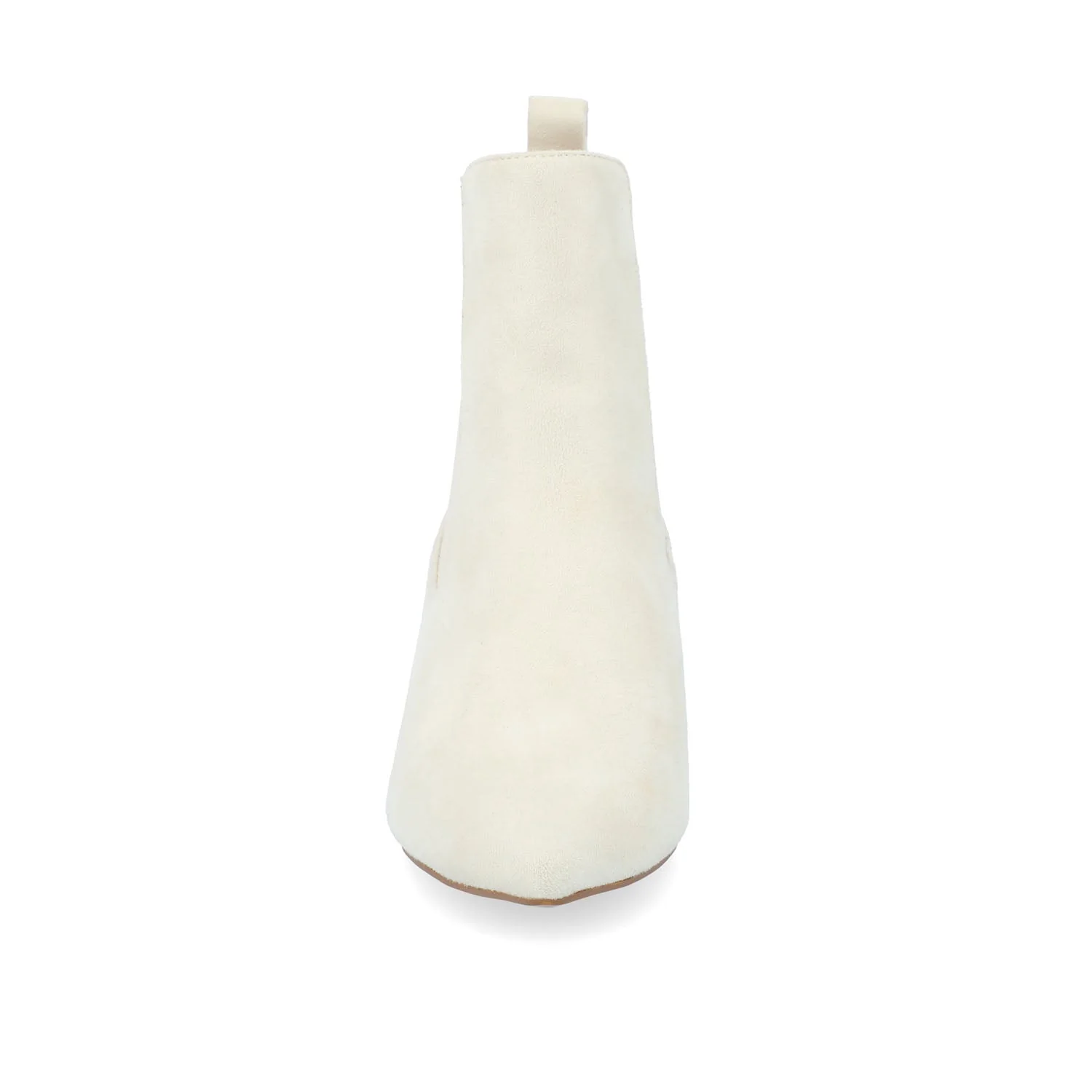 TENLEE CHELSEA BOOTIES IN WIDE - Ivory Faux Suede - Image 5
