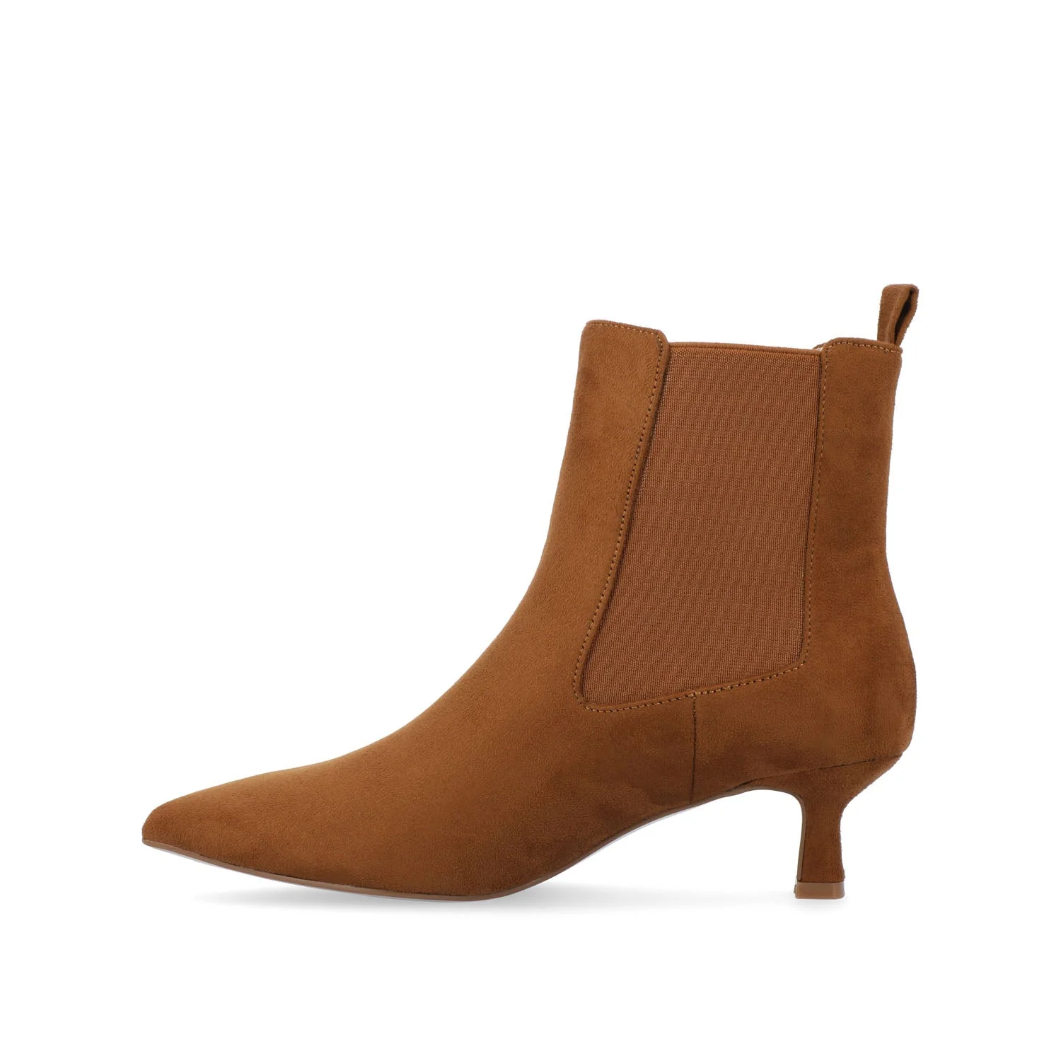TENLEE CHELSEA BOOTIES IN WIDE - Tan Faux Suede - Image 4