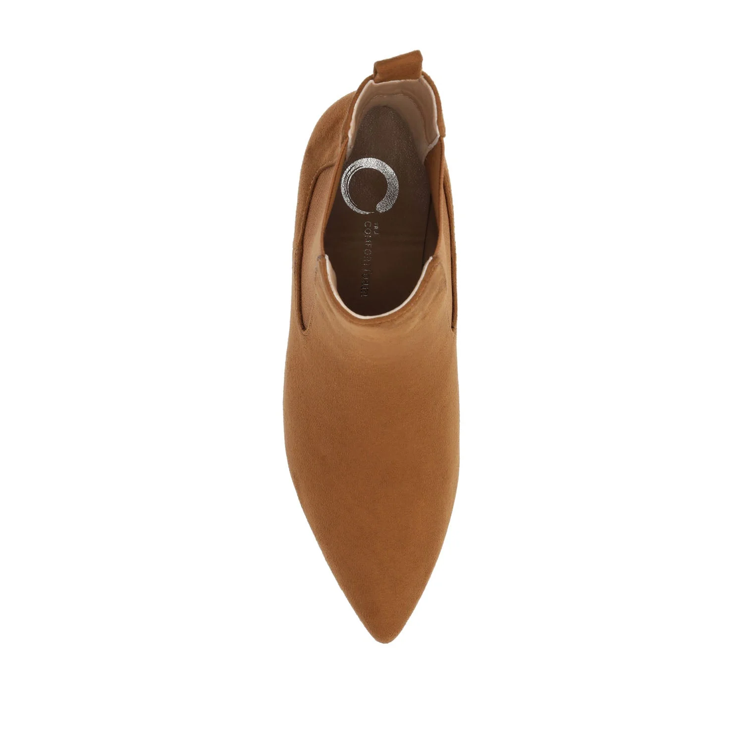TENLEE CHELSEA BOOTIES IN WIDE - Tan Faux Suede - Image 7