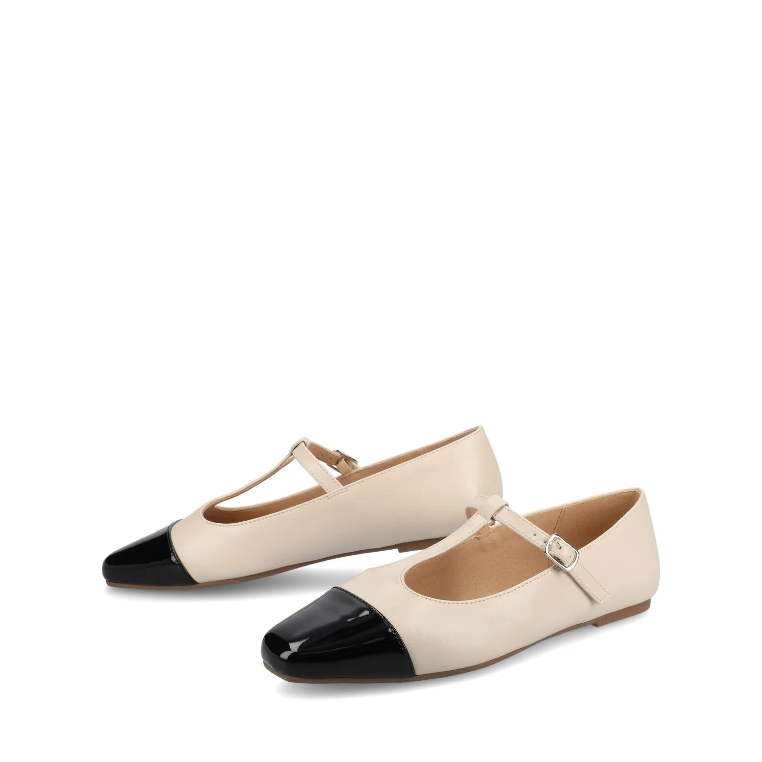 THEAH T-STRAP BALLET FLATS - Bone - Image 2