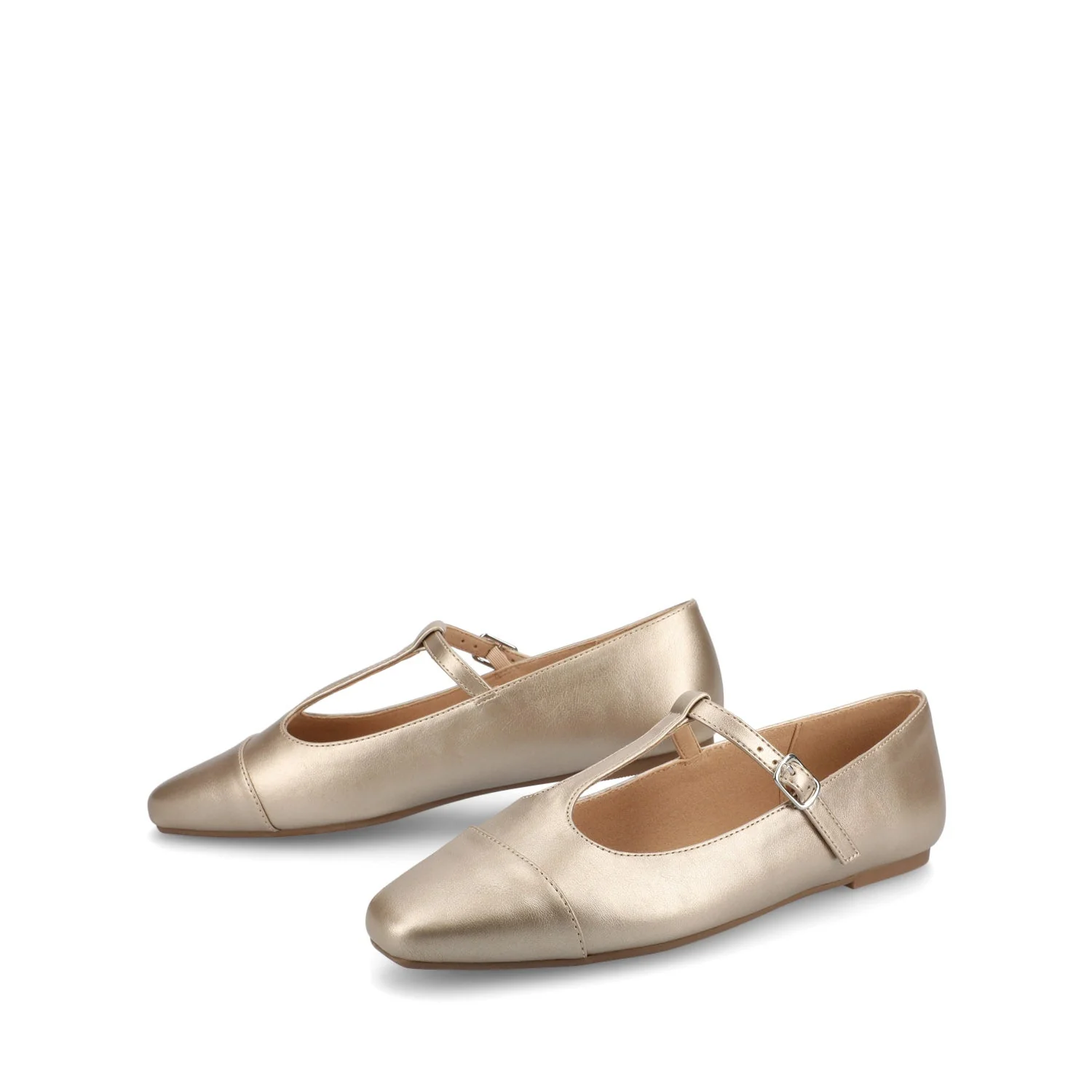 THEAH T-STRAP BALLET FLATS - Champagne - Image 2