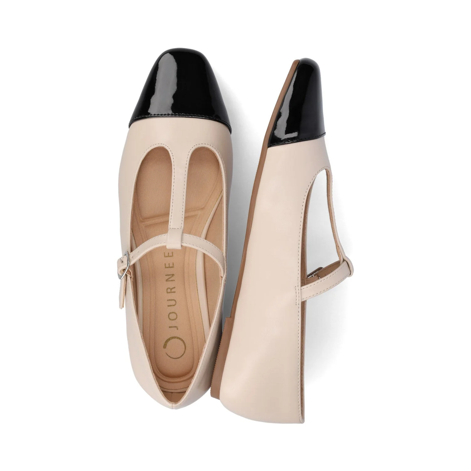 THEAH MARY JANE FLATS IN WIDE - Bone - Image 3