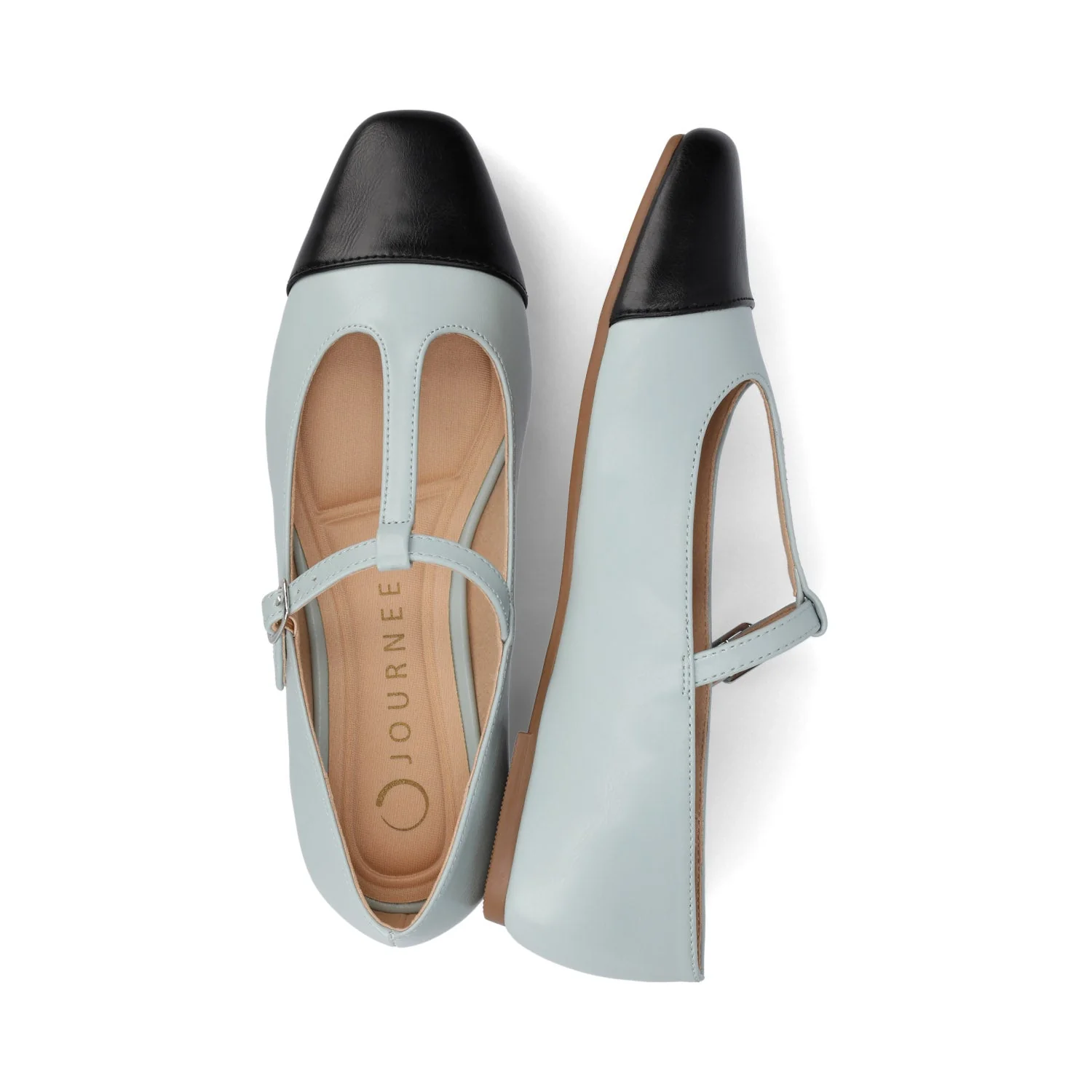 THEAH MARY JANE FLATS IN WIDE - Light Blue - Image 4