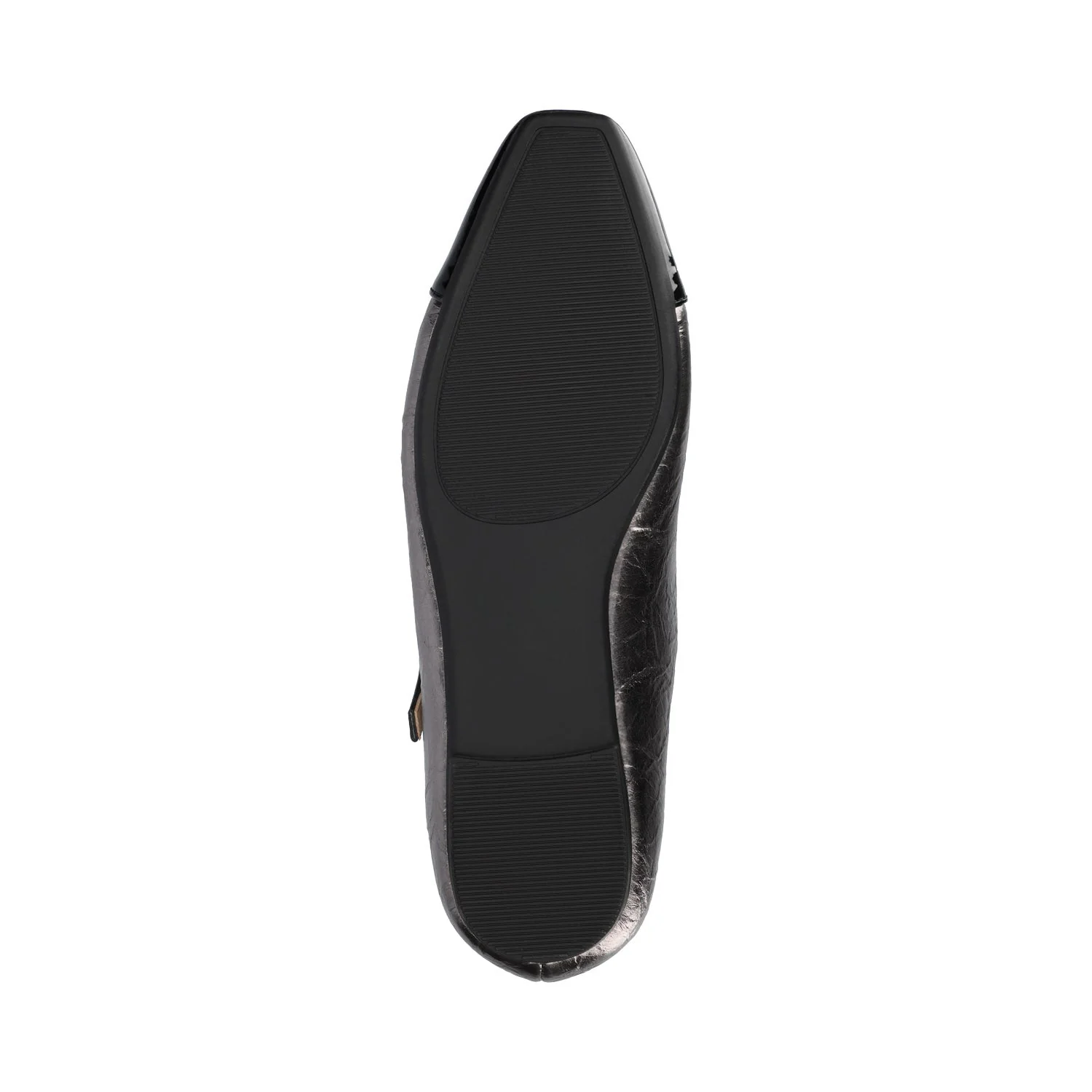 THEAH MARY JANE FLATS IN WIDE - Pewter Crinkle - Image 5