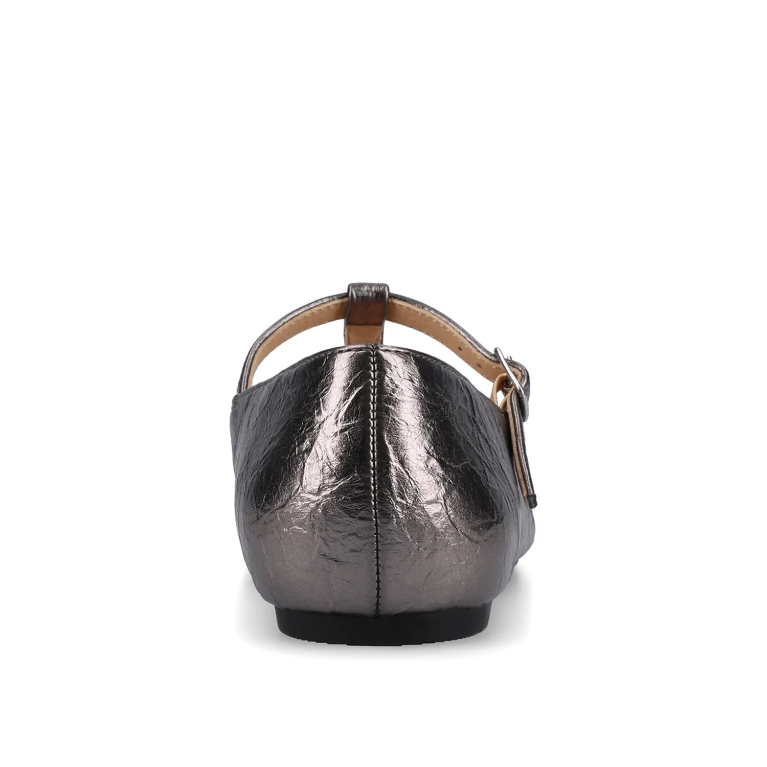 THEAH MARY JANE FLATS IN WIDE - Pewter Crinkle - Image 6
