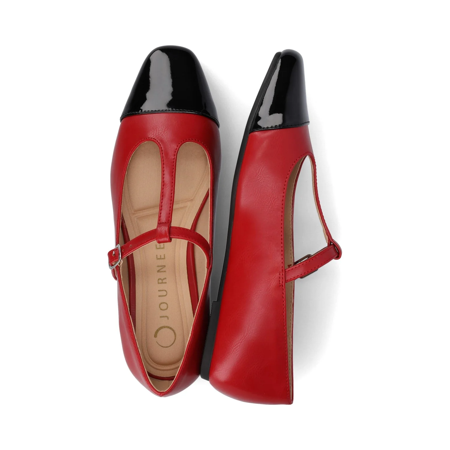 THEAH MARY JANE FLATS IN WIDE - Red - Image 3
