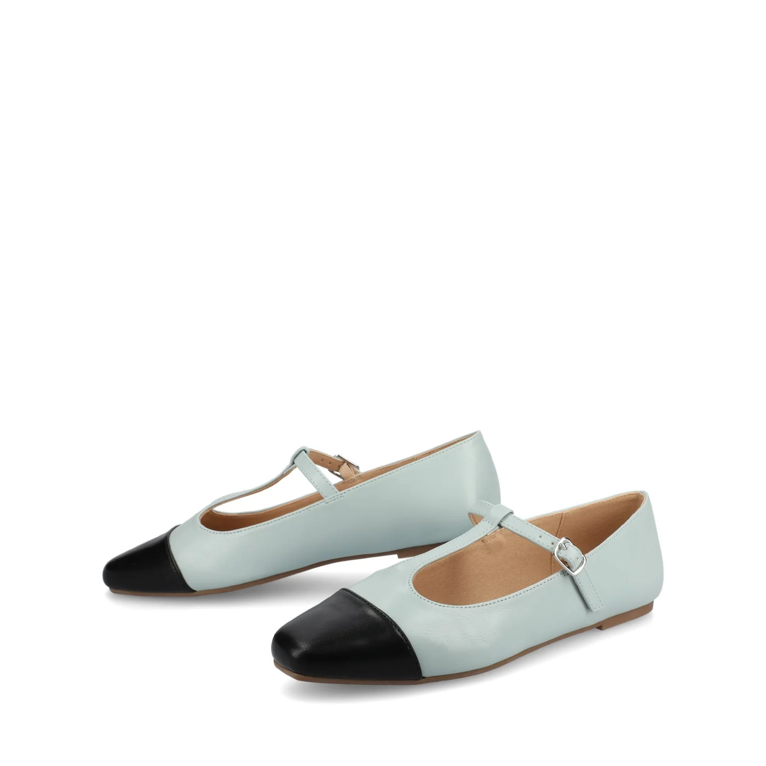 THEAH T-STRAP BALLET FLATS - Light Blue - Image 2