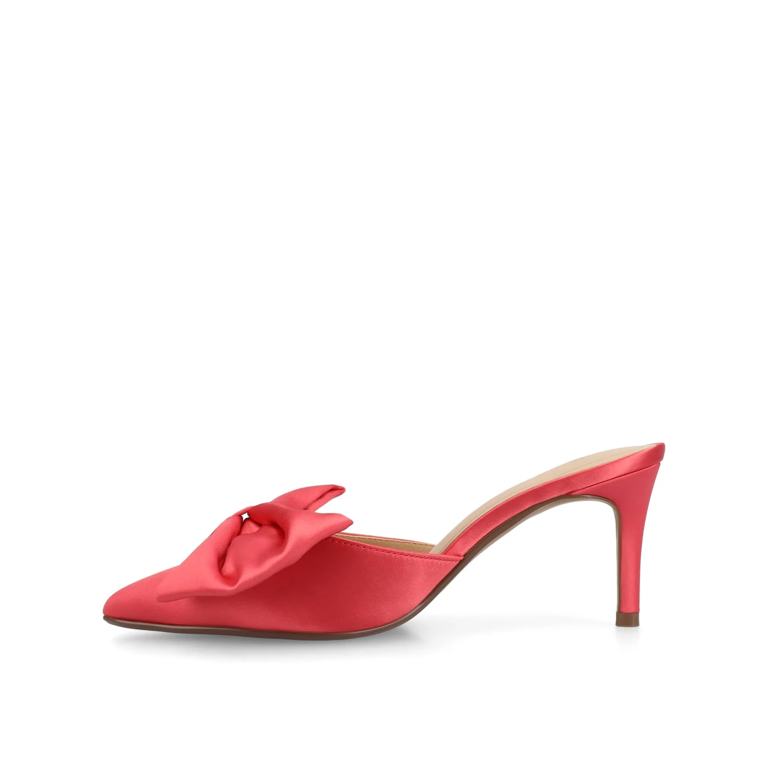 TIARRA STILETTO HEELS IN SATIN - Coral - Image 3