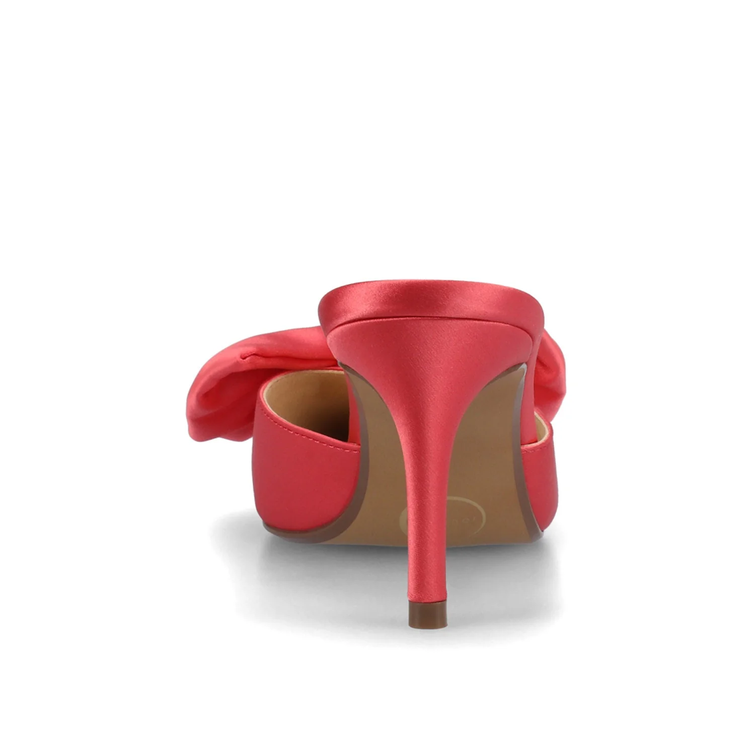 TIARRA STILETTO HEELS IN SATIN - Coral - Image 7