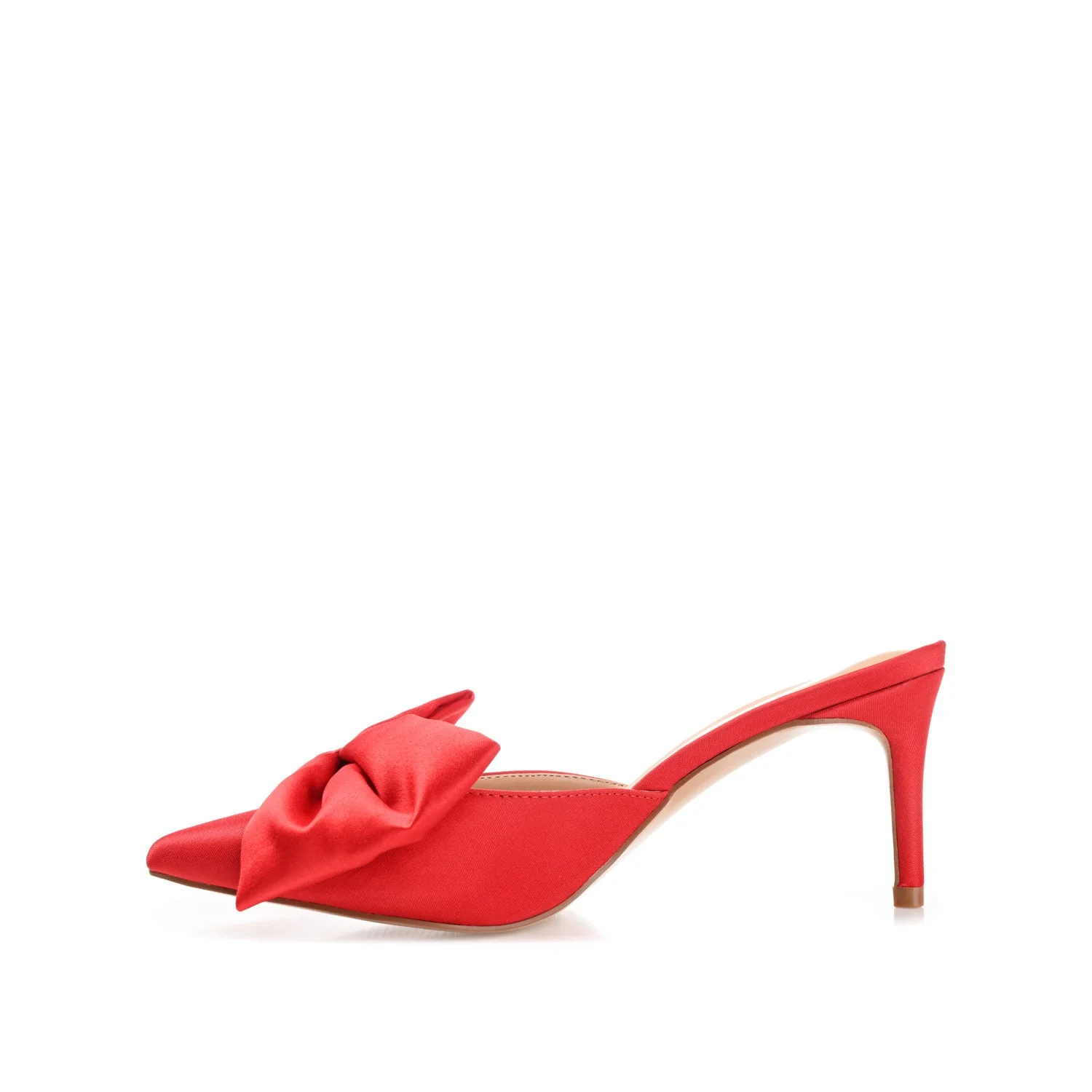 TIARRA STILETTO HEELS IN SATIN - Red - Image 3
