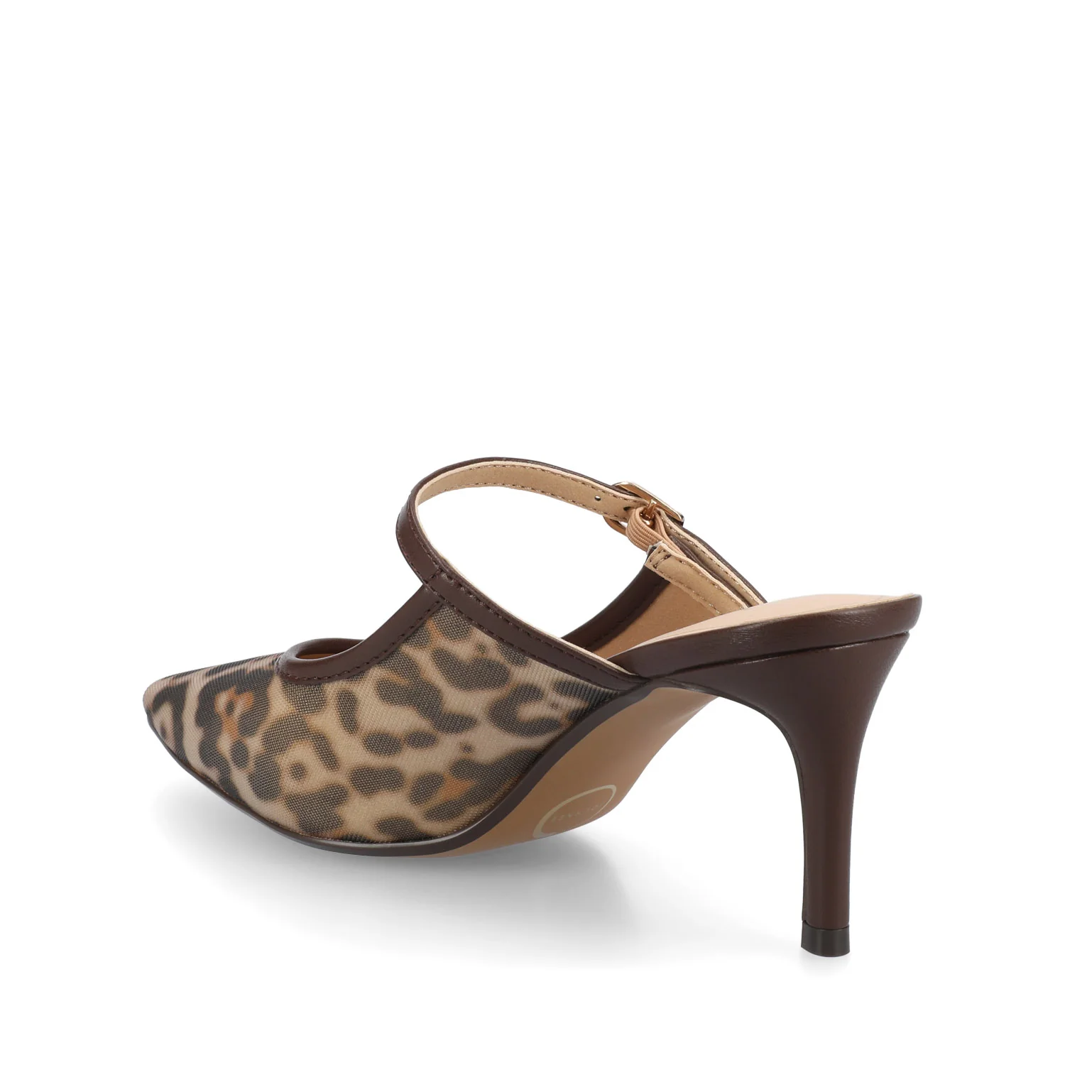 TIFFEE SLIP ON HEELS - Chocolate Leopard Mesh - Image 3