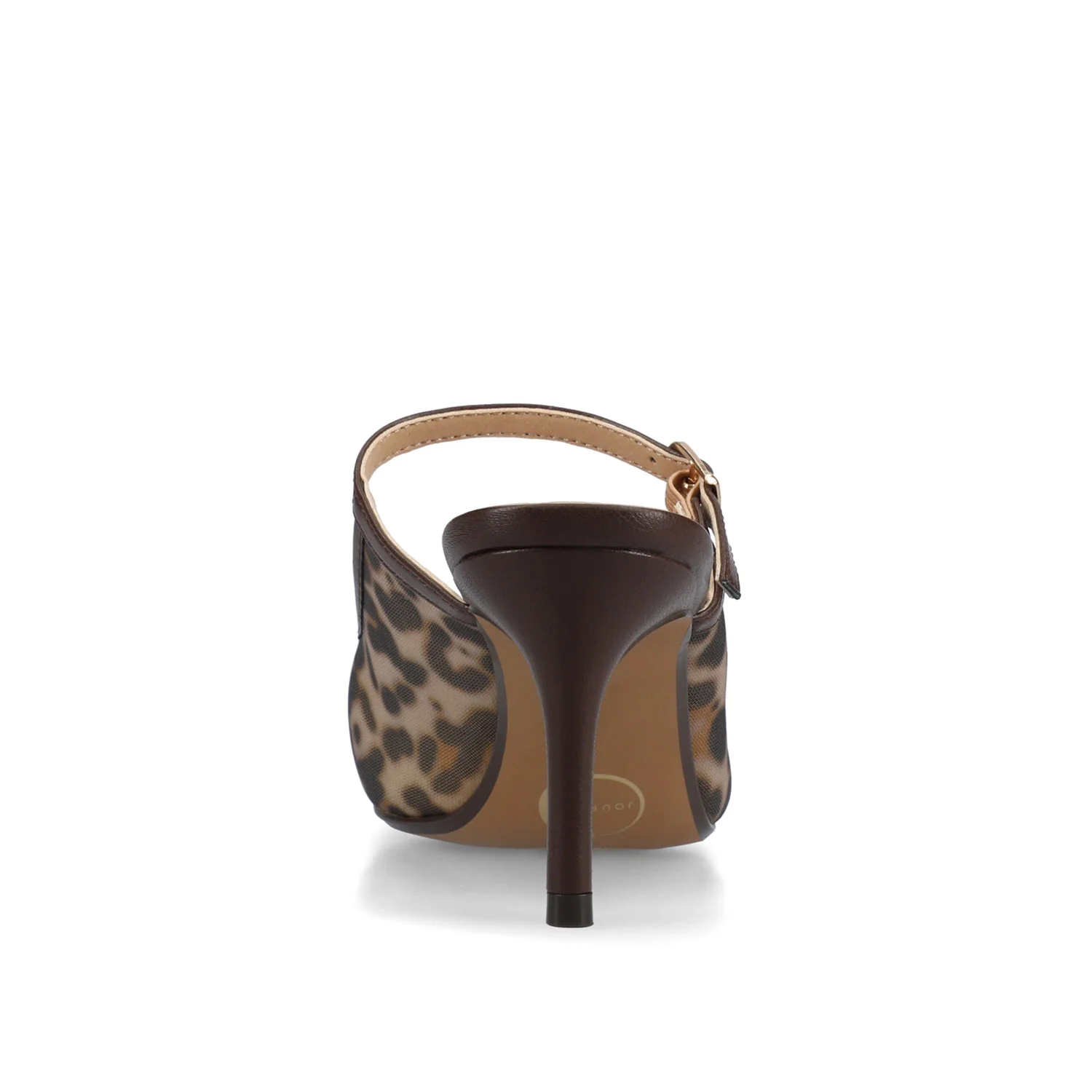 TIFFEE SLIP ON HEELS - Chocolate Leopard Mesh - Image 6