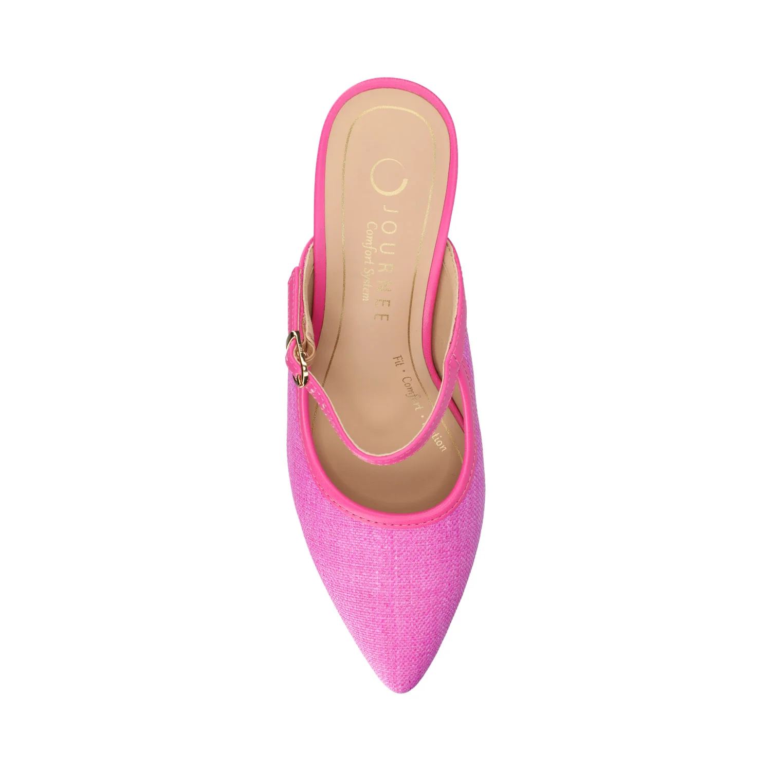 TIFFEE SLIP ON HEELS - Pink/Raffia - Image 4