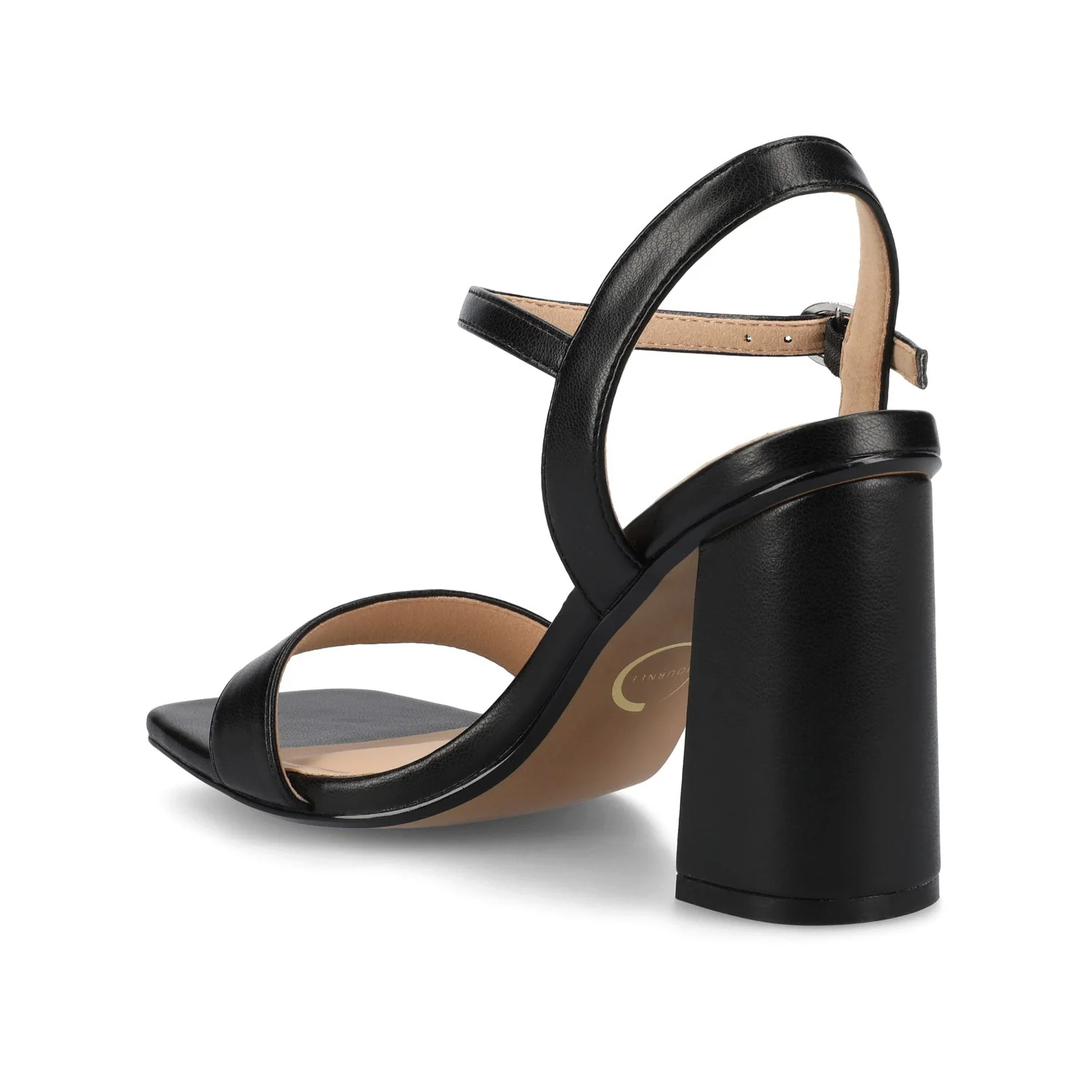 TIVONA STRAPPY BLOCK HEELS IN STATEMENT - Black PU - Image 4