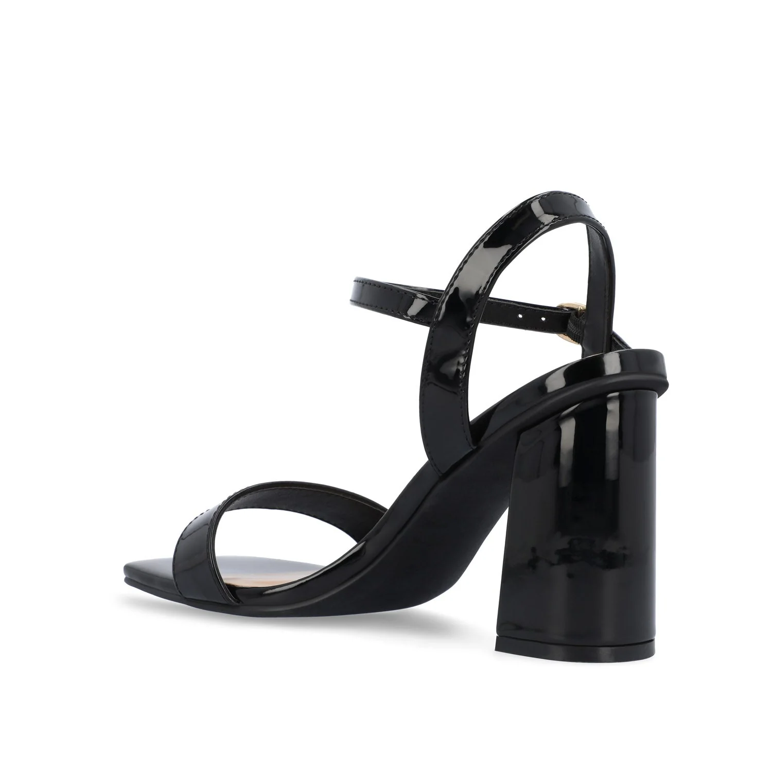 TIVONA STRAPPY BLOCK HEELS IN VEGAN LEATHER - Black - Image 4