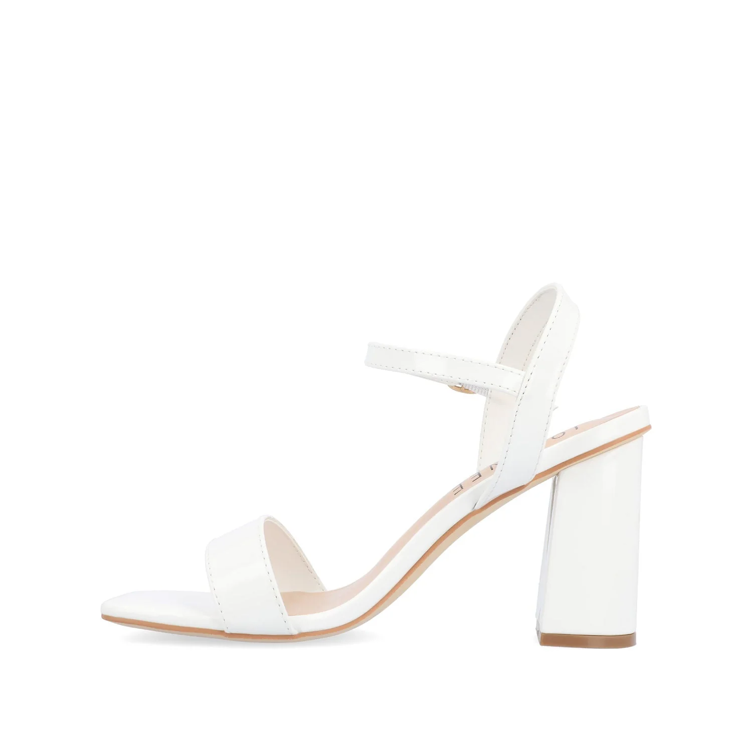 TIVONA STRAPPY BLOCK HEELS IN VEGAN LEATHER - White - Image 3