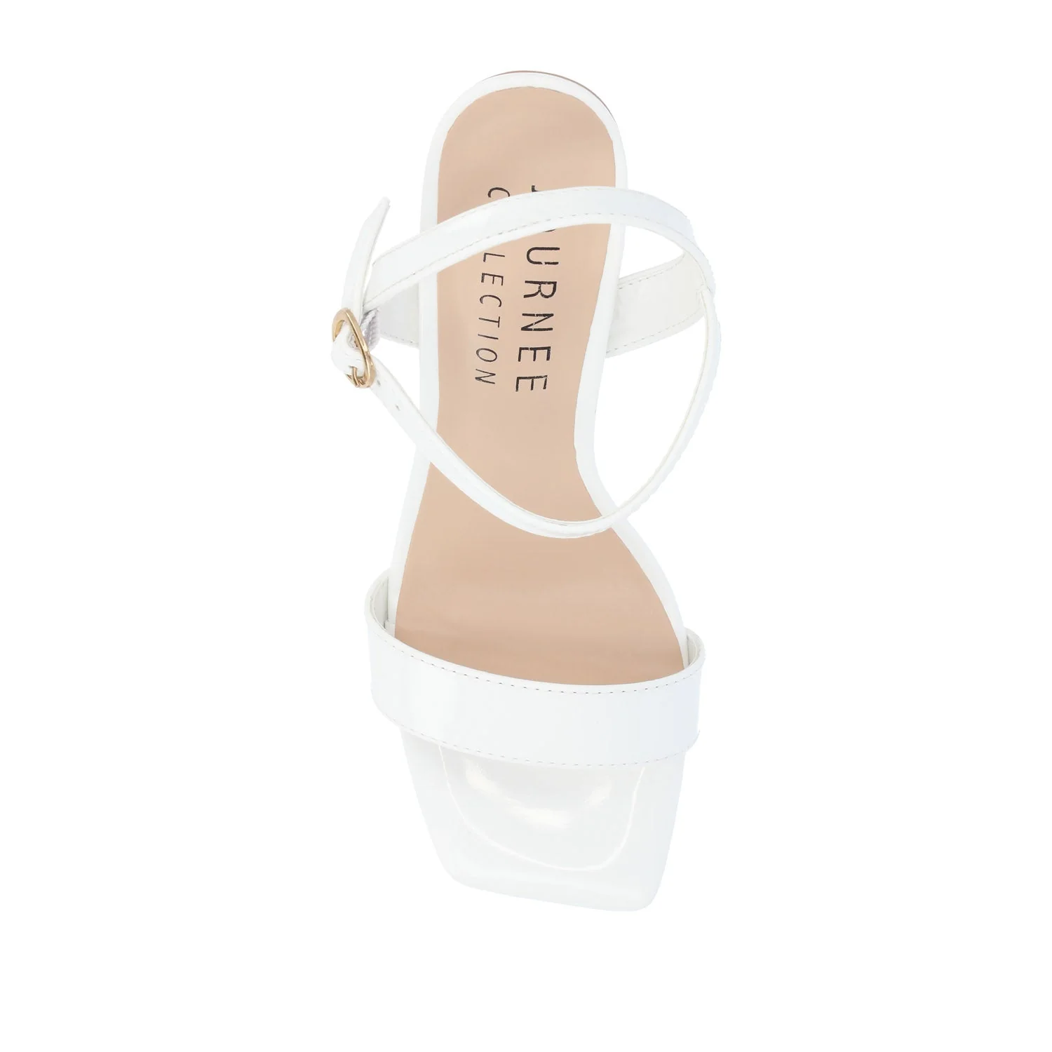 TIVONA STRAPPY BLOCK HEELS IN VEGAN LEATHER - White - Image 6