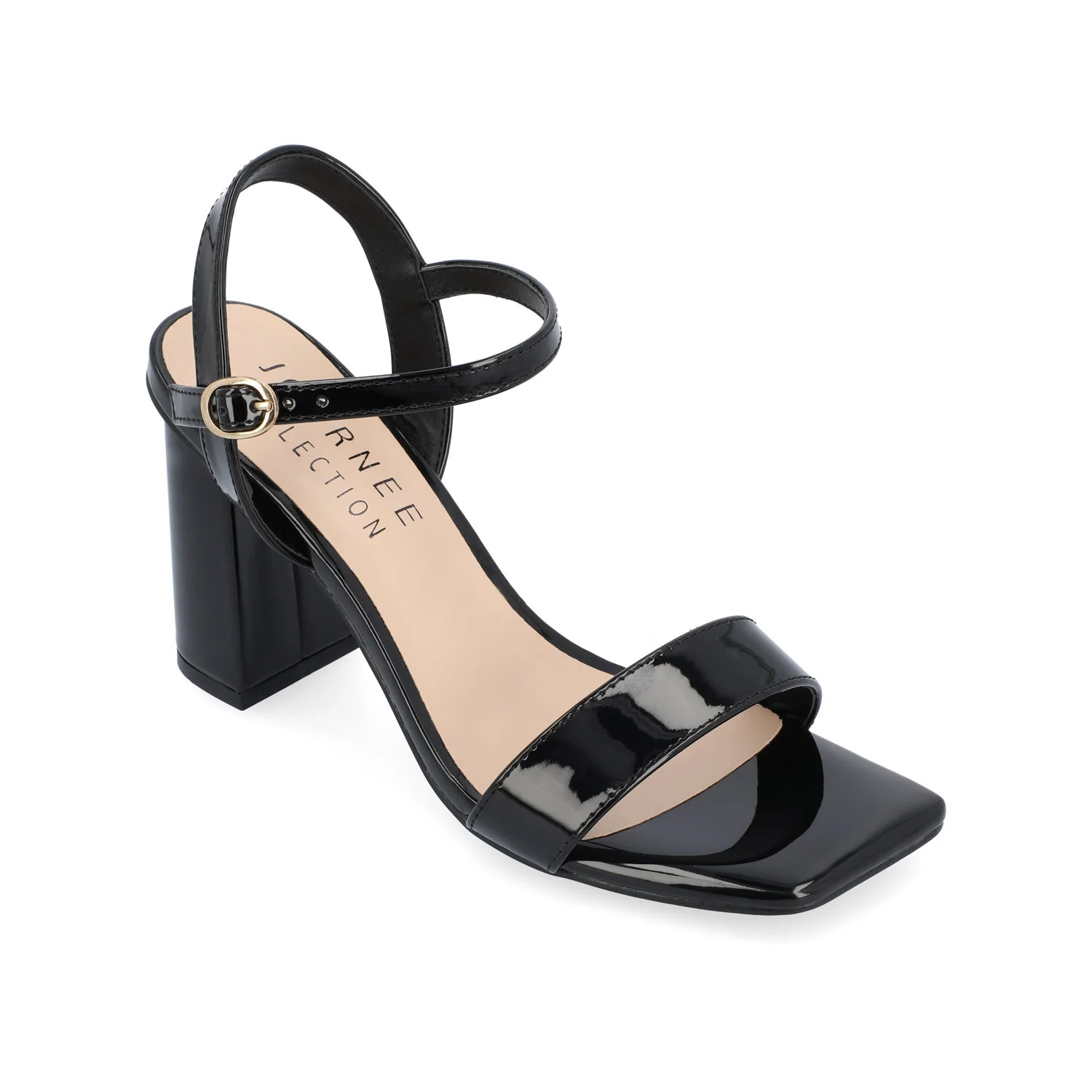 TIVONA VEGAN LEATHER STRAPPY HEELS IN WIDE - Black - Image 2