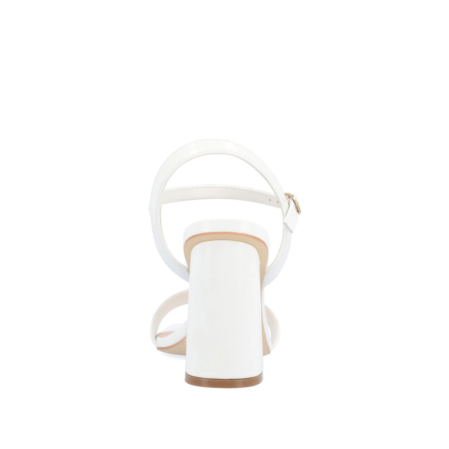 TIVONA VEGAN LEATHER STRAPPY HEELS IN WIDE - White - Image 7