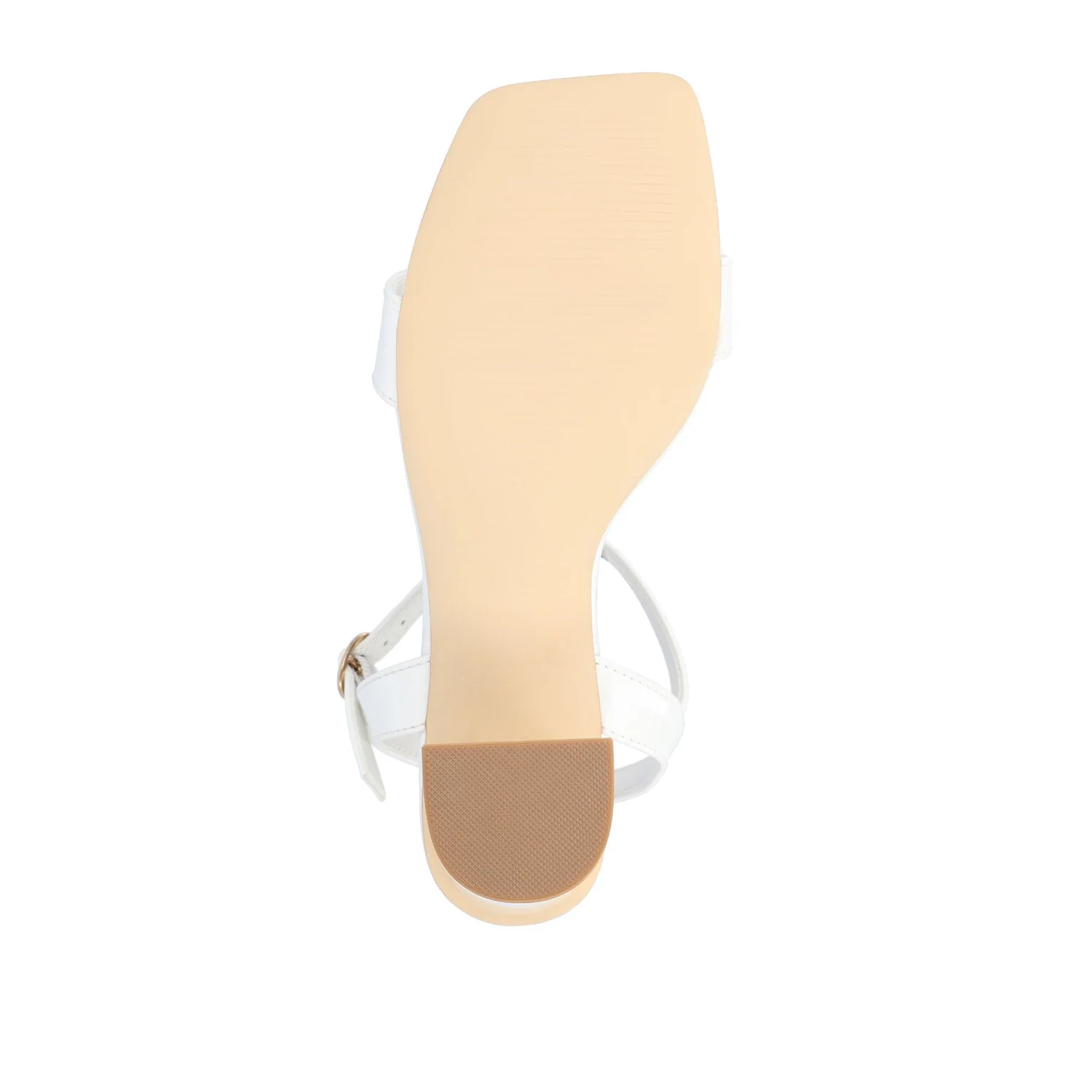 TIVONA VEGAN LEATHER STRAPPY HEELS IN WIDE - White - Image 8