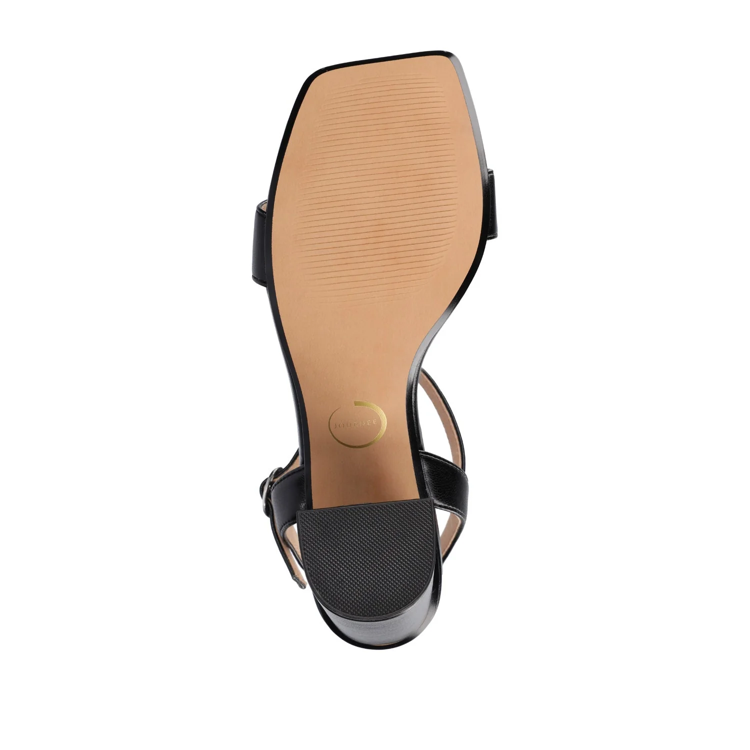 TIVONA STATMENT STRAPPY BLOCK HEELS IN WIDE - Black PU - Image 8
