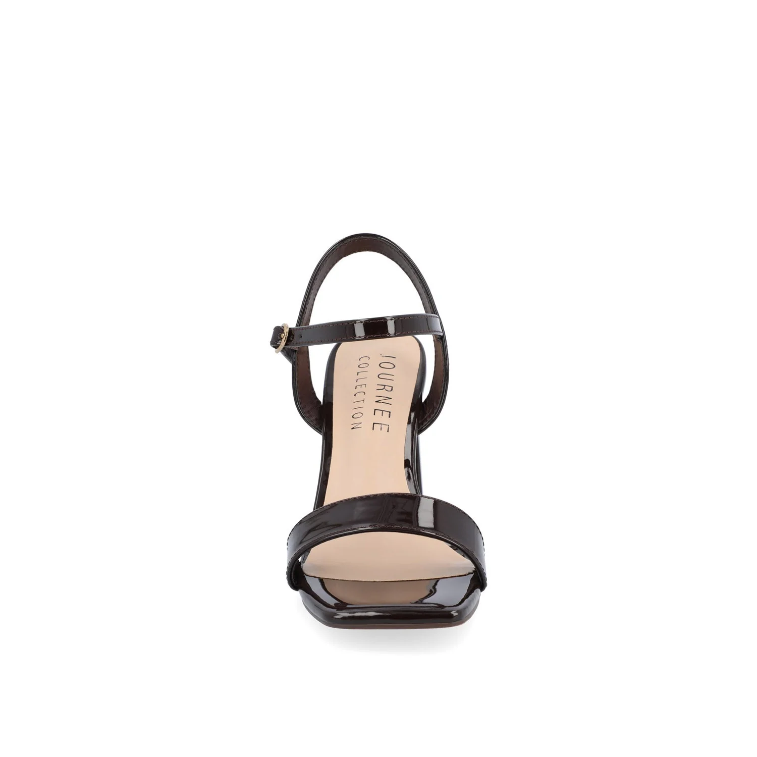 TIVONA STATMENT STRAPPY BLOCK HEELS IN WIDE - Dark Brown - Image 5