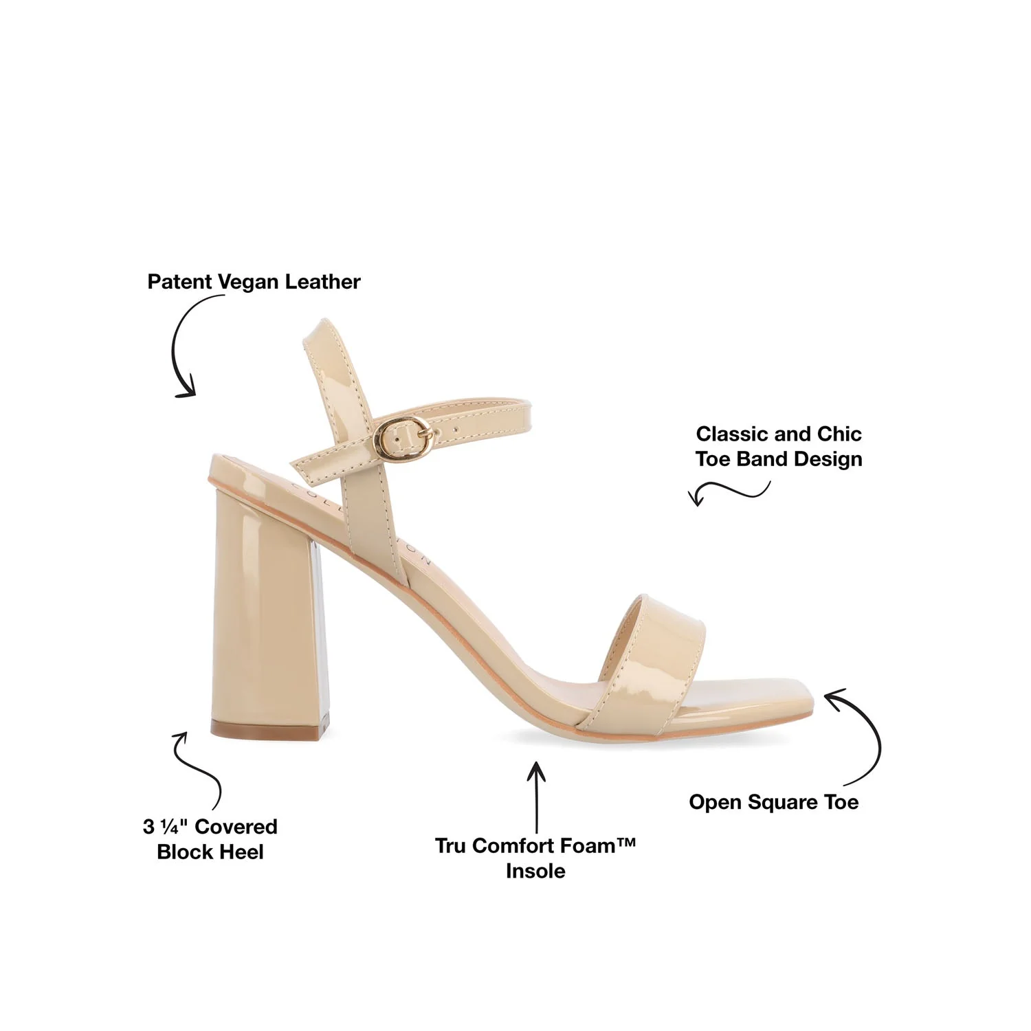 TIVONA STATMENT STRAPPY BLOCK HEELS IN WIDE - Tan - Image 9