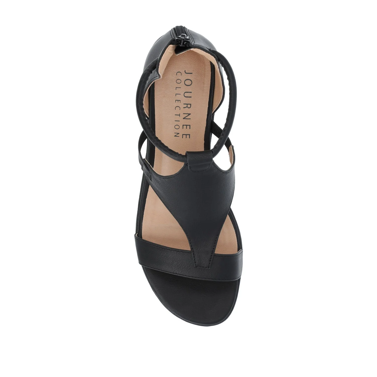 TRAYLE GLADIATOR SANDALS IN VEGAN LEATHER - Black PU - Image 6