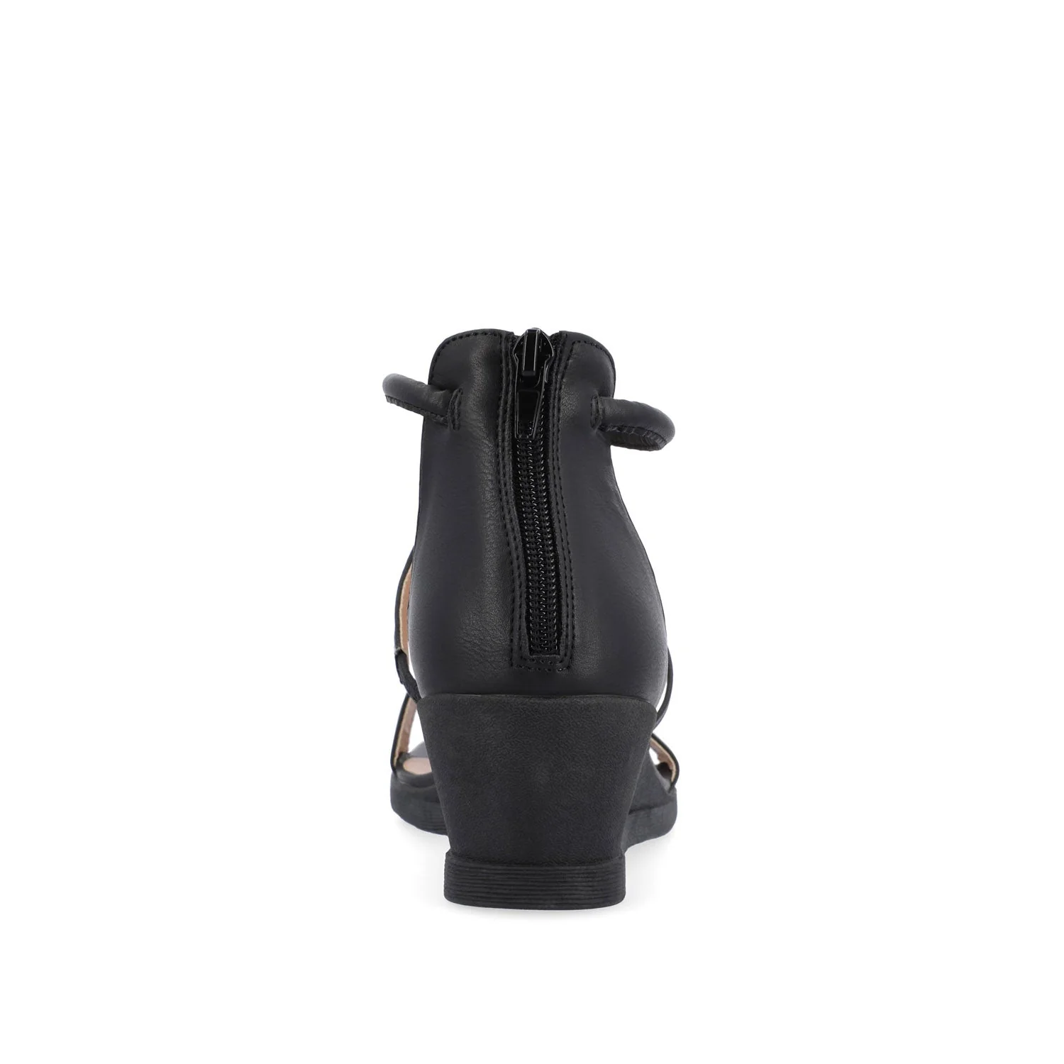 TRAYLE GLADIATOR SANDALS IN VEGAN LEATHER - Black PU - Image 7
