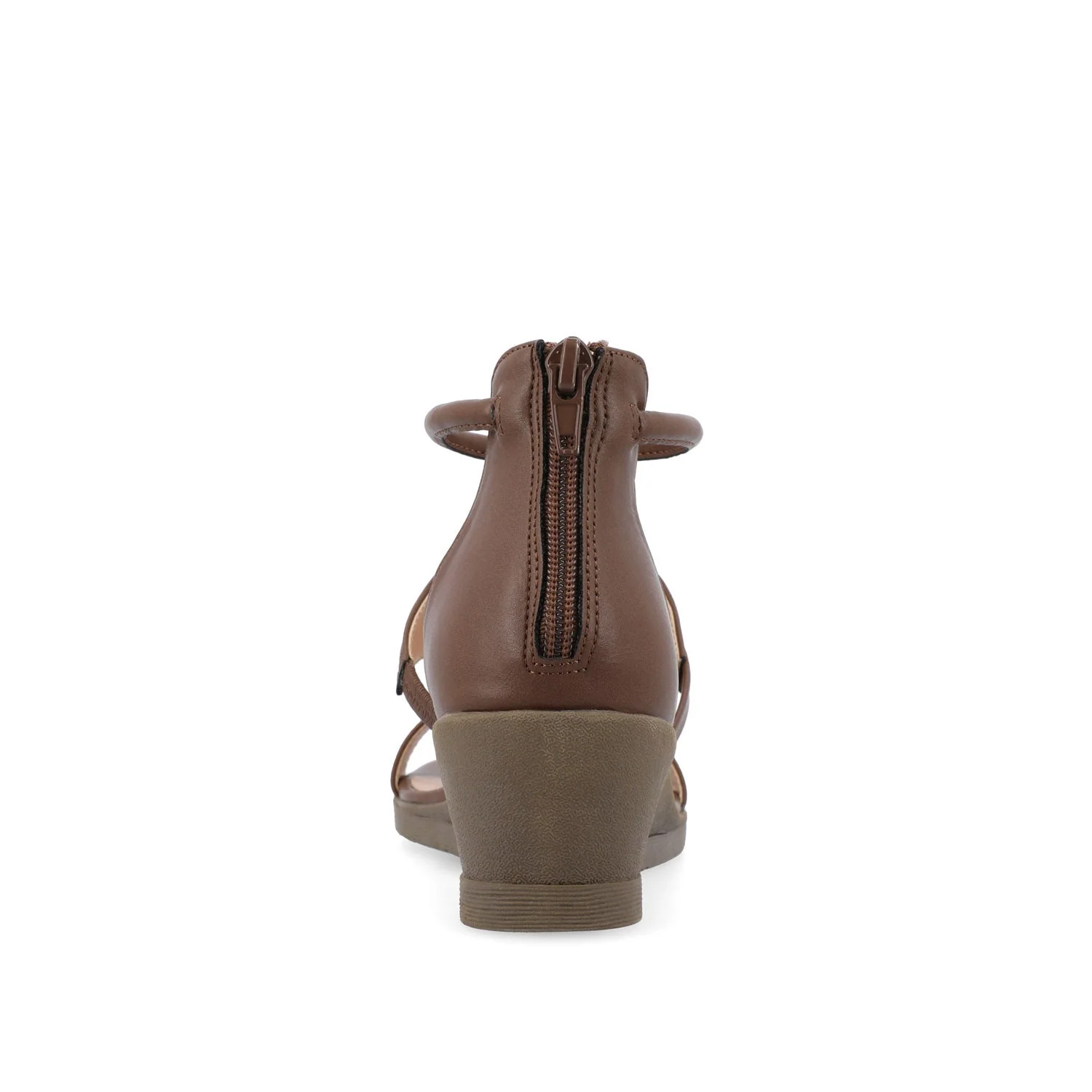 TRAYLE GLADIATOR SANDALS IN VEGAN LEATHER - Brown PU - Image 7