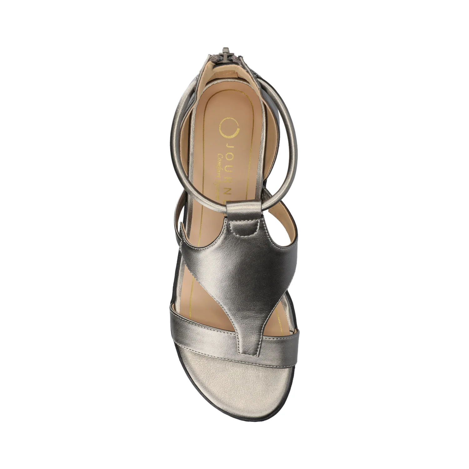 TRAYLE GLADIATOR SANDALS IN VEGAN LEATHER - Pewter - Image 4