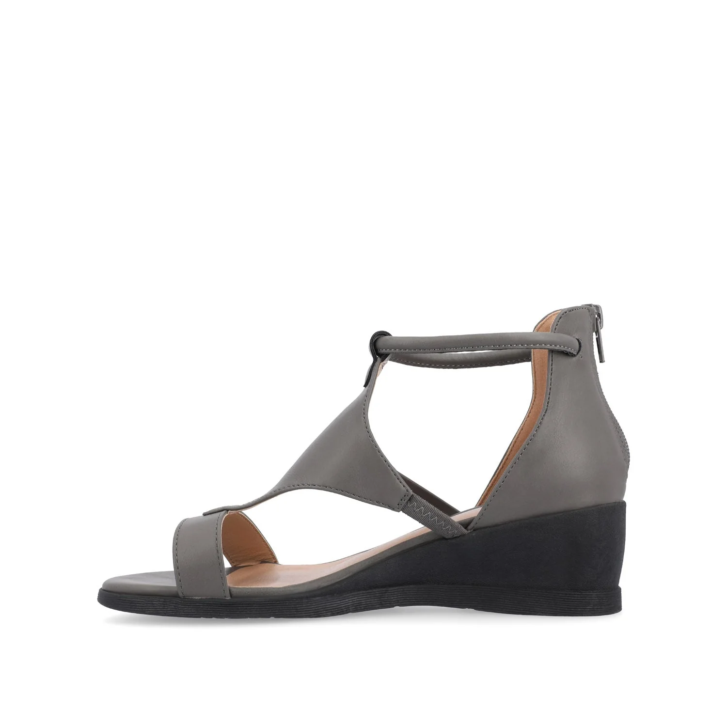 TRAYLE GLADIATOR SANDALS IN VEGAN LEATHER - Grey PU - Image 3
