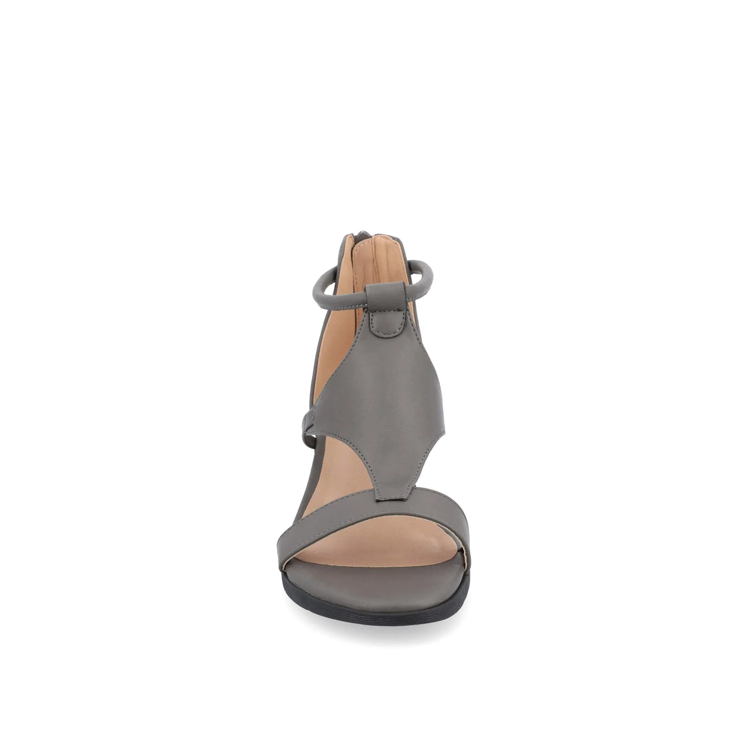 TRAYLE GLADIATOR SANDALS IN VEGAN LEATHER - Grey PU - Image 5