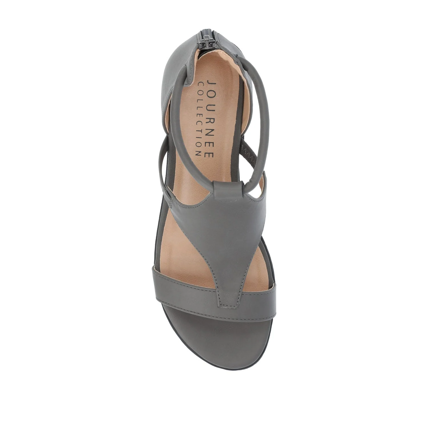TRAYLE GLADIATOR SANDALS IN VEGAN LEATHER - Grey PU - Image 6