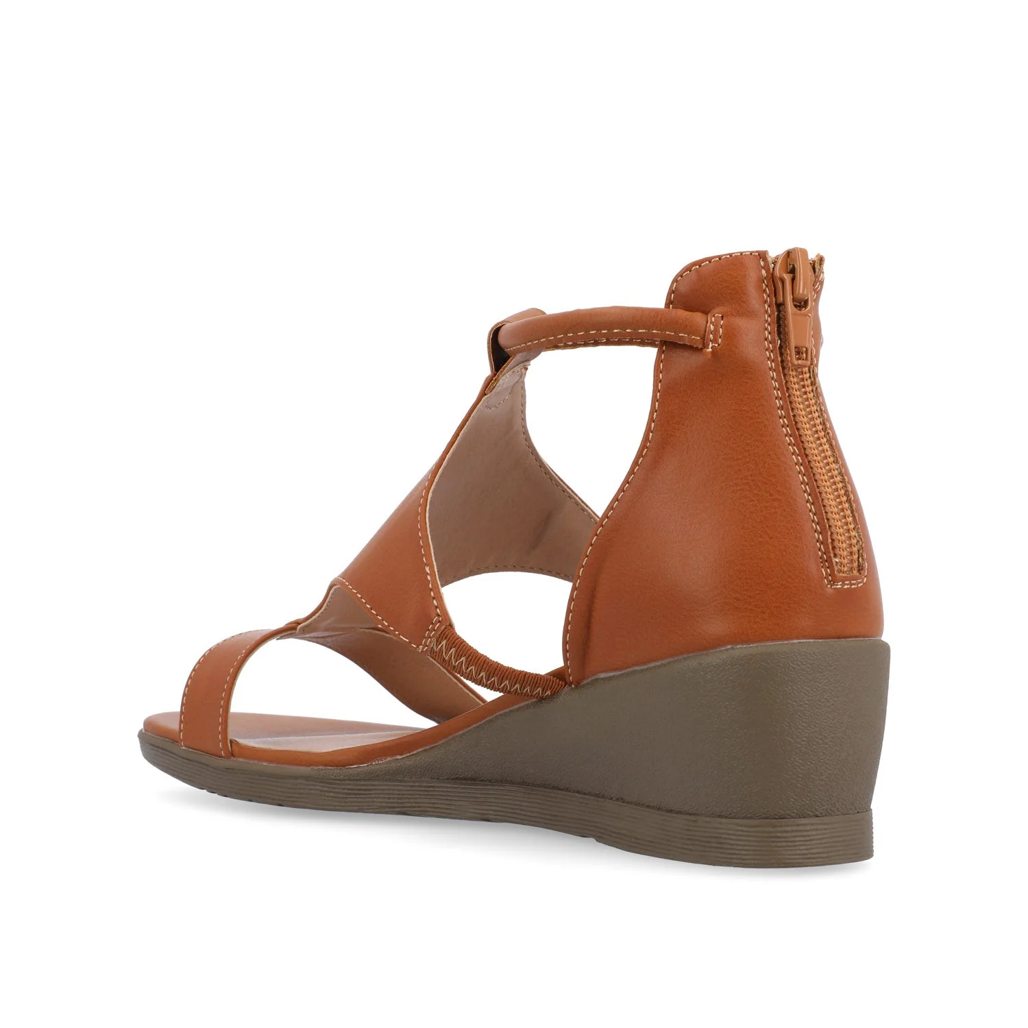TRAYLE GLADIATOR SANDALS IN VEGAN LEATHER - Tan PU - Image 4