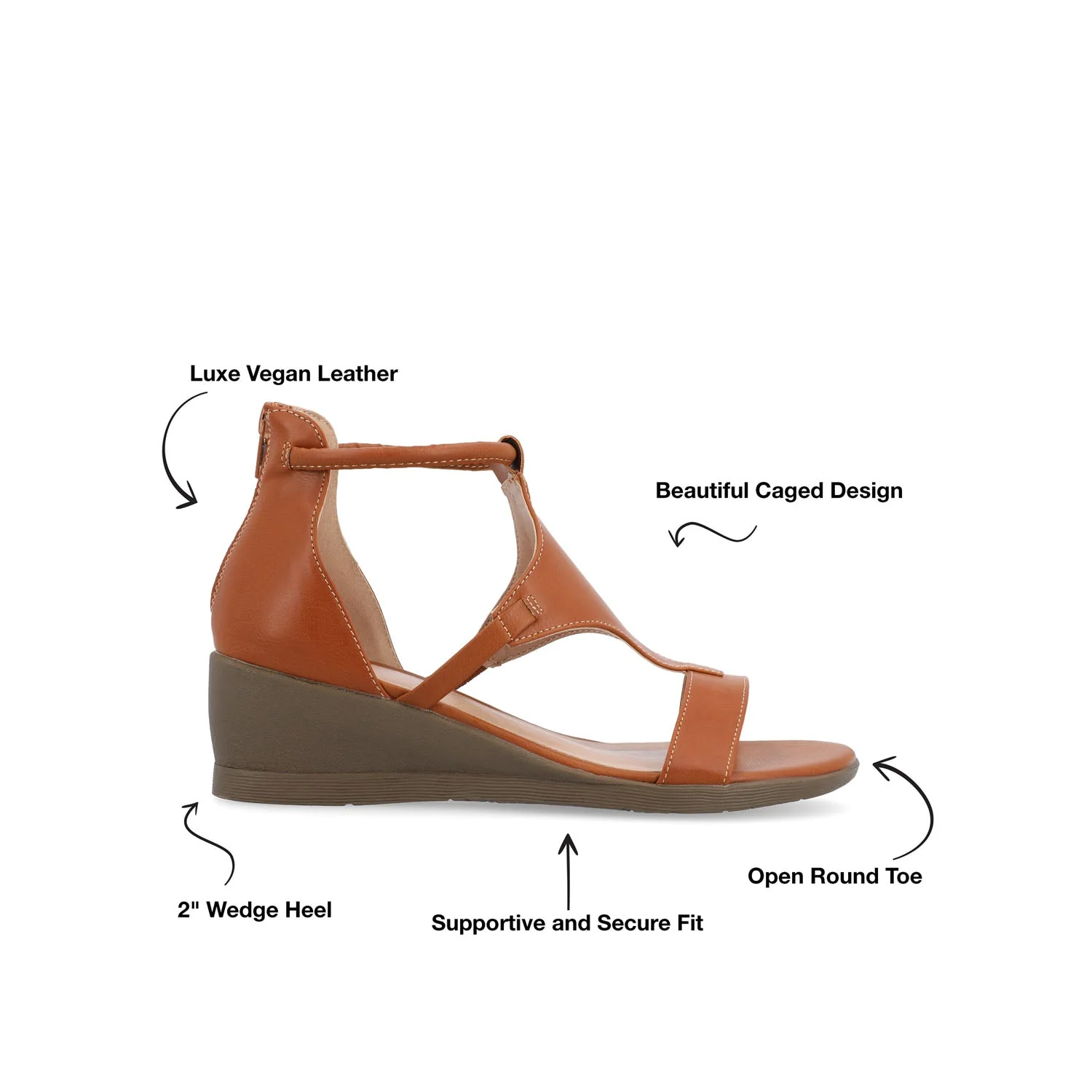 TRAYLE GLADIATOR SANDALS IN VEGAN LEATHER - Tan PU - Image 9