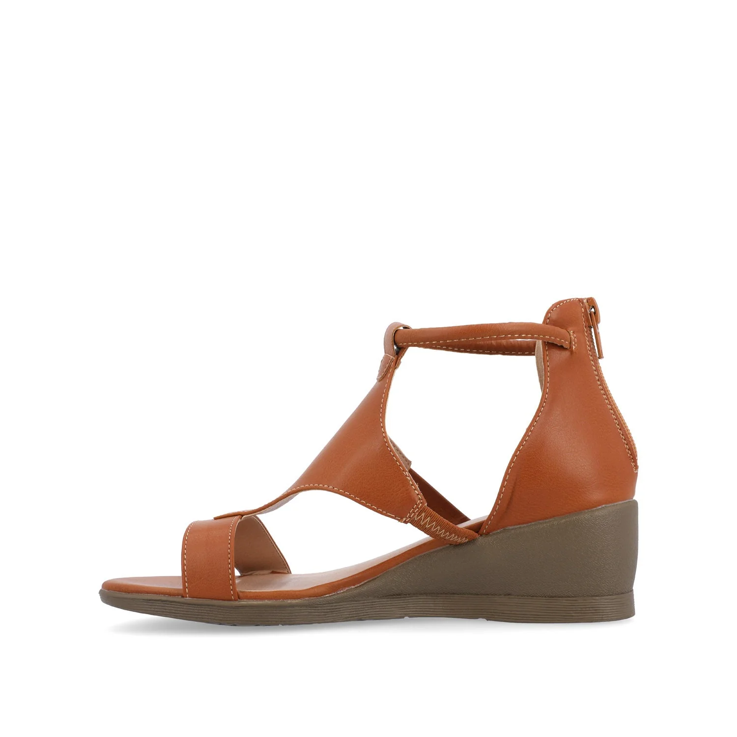 TRAYLE WEDGE GLADIATOR SANDALS IN WIDE - Tan PU - Image 3