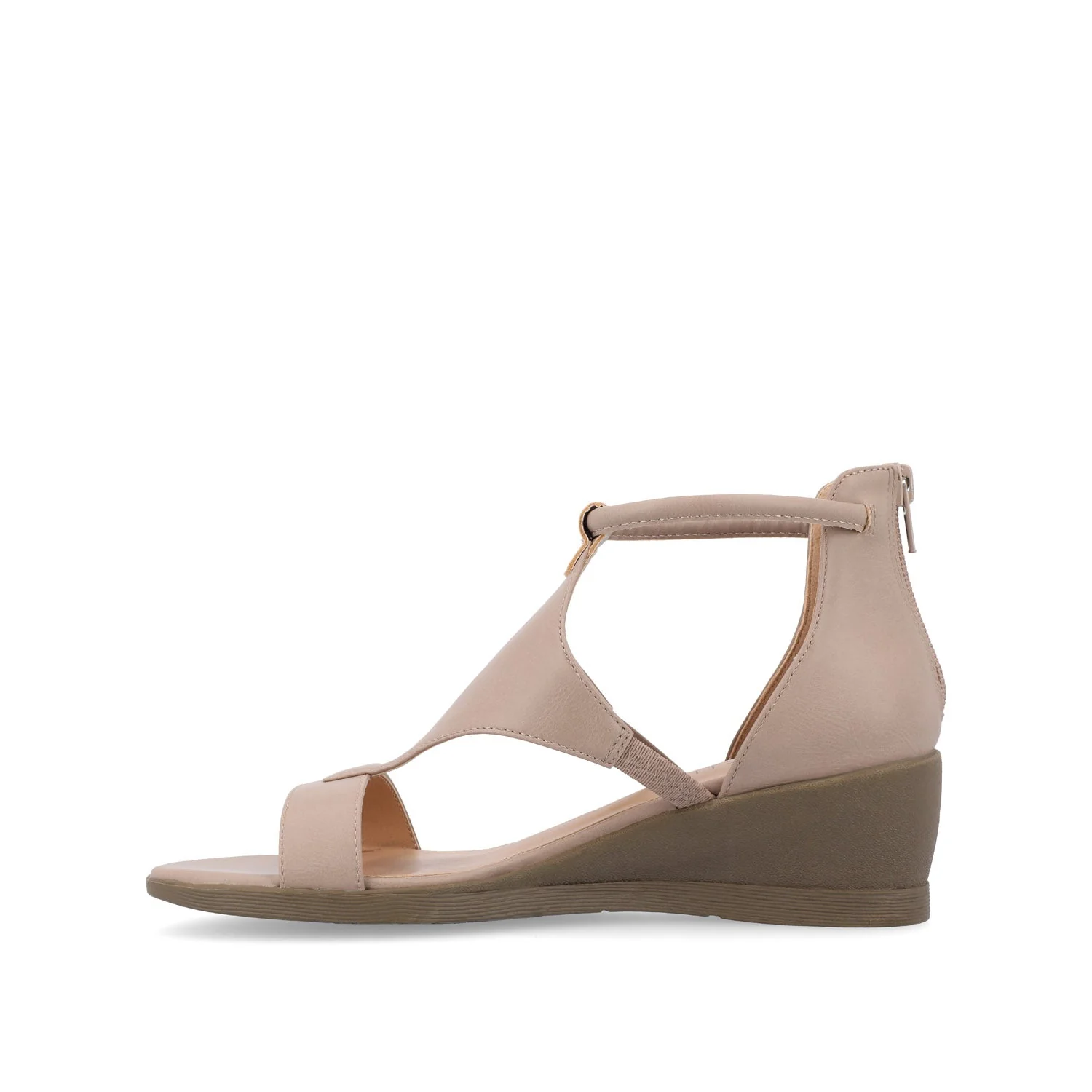 TRAYLE WEDGE GLADIATOR SANDALS IN WIDE - Taupe PU - Image 3