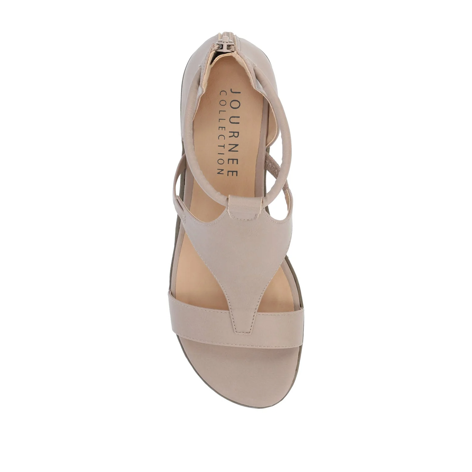TRAYLE WEDGE GLADIATOR SANDALS IN WIDE - Taupe PU - Image 6