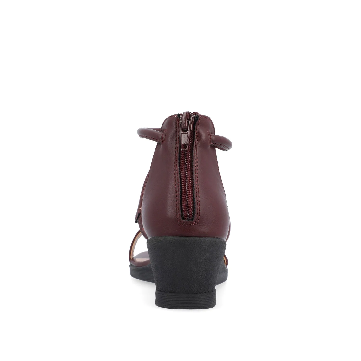 TRAYLE WEDGE GLADIATOR SANDALS IN WIDE - Wine PU - Image 7