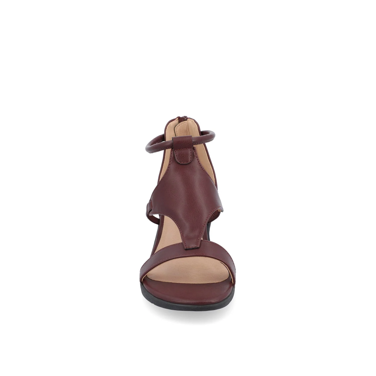 TRAYLE GLADIATOR SANDALS IN VEGAN LEATHER - Wine PU - Image 5