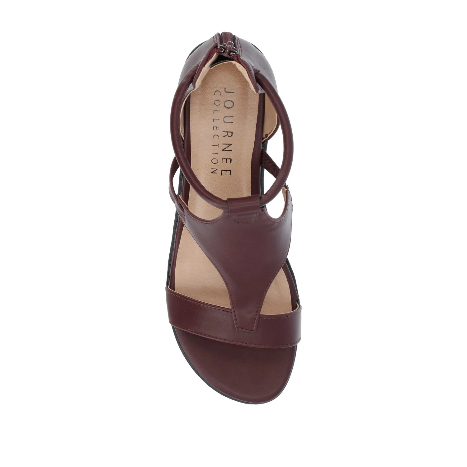 TRAYLE GLADIATOR SANDALS IN VEGAN LEATHER - Wine PU - Image 6