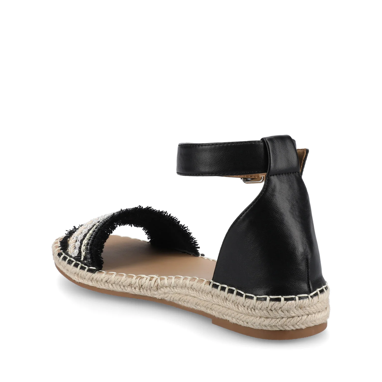 TRISTEEN ESPADRILLE SANDALS IN FABRIC - Black/Beading - Image 3