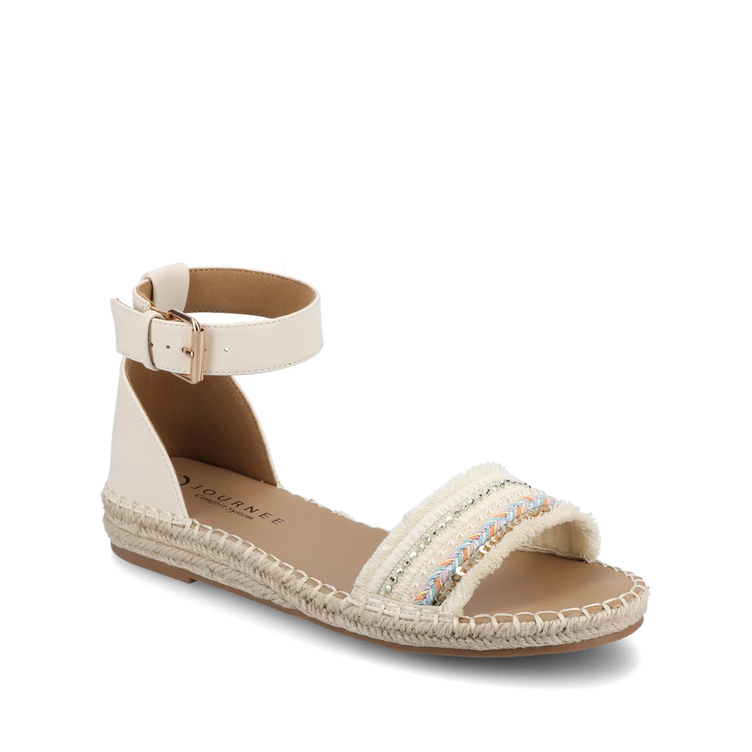 TRISTEEN ESPADRILLE SANDALS IN FABRIC - Bone/Beading - Image 2
