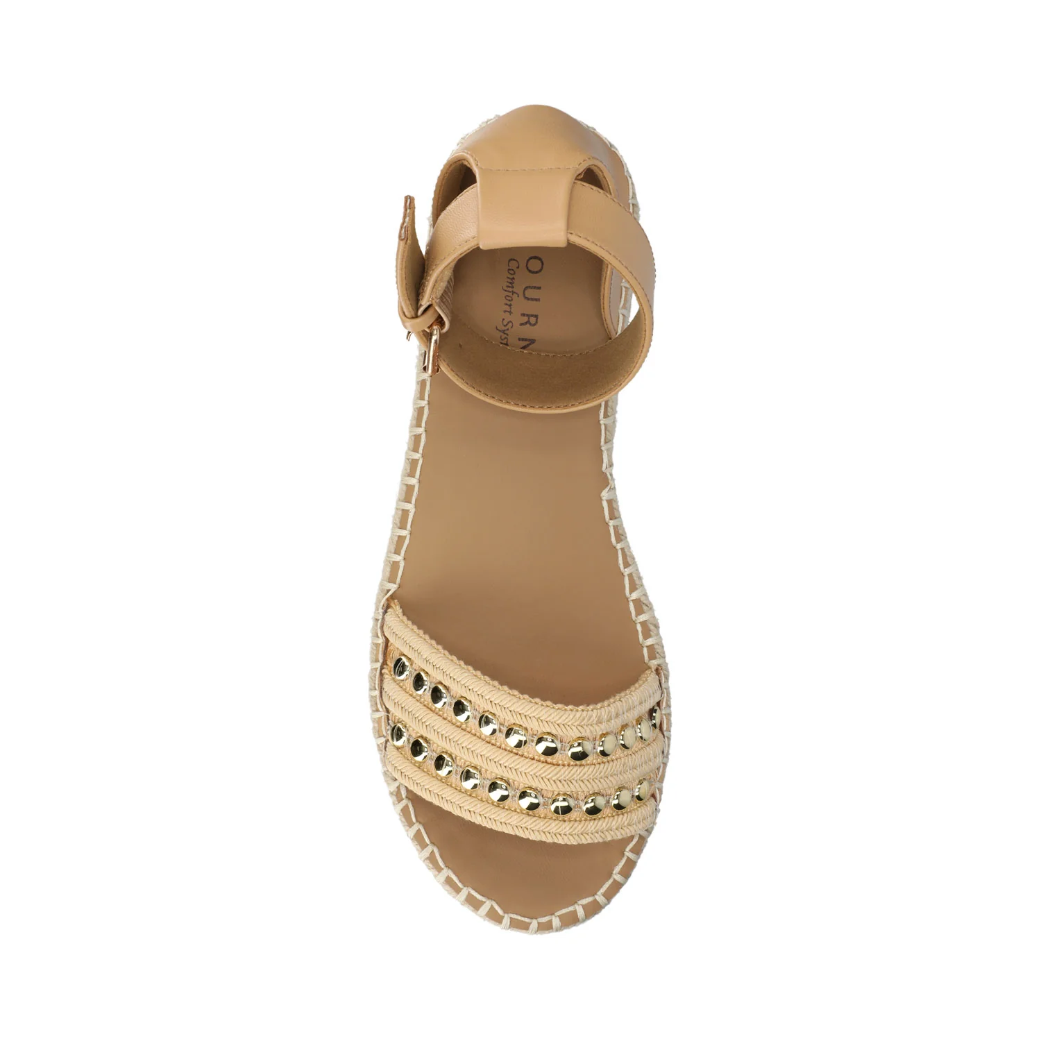 TRISTEEN ESPADRILLE SANDALS IN FABRIC - Tan/Beading - Image 4
