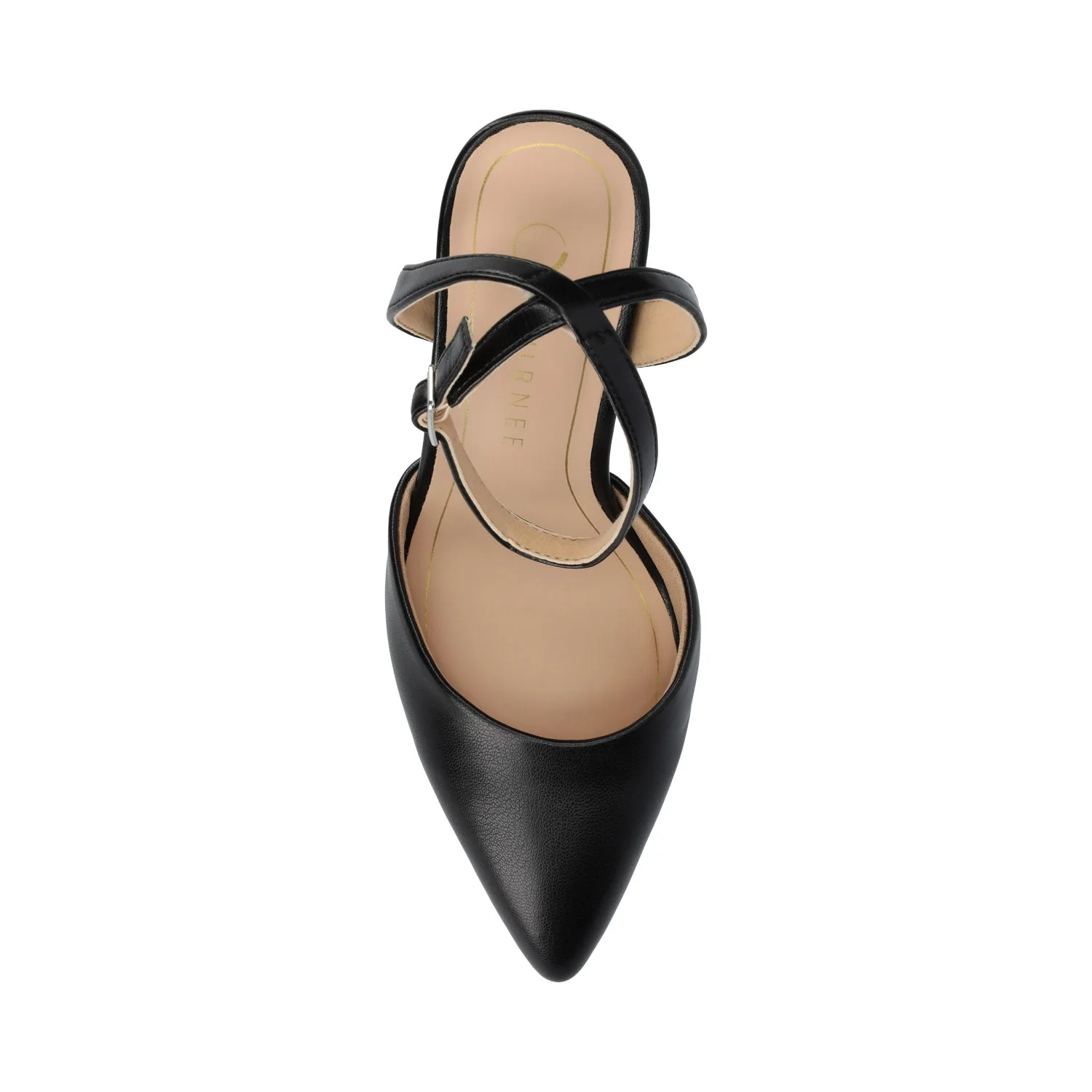TYYRA BLOCK HEELS IN FAUX SUEDE - Black PU - Image 4